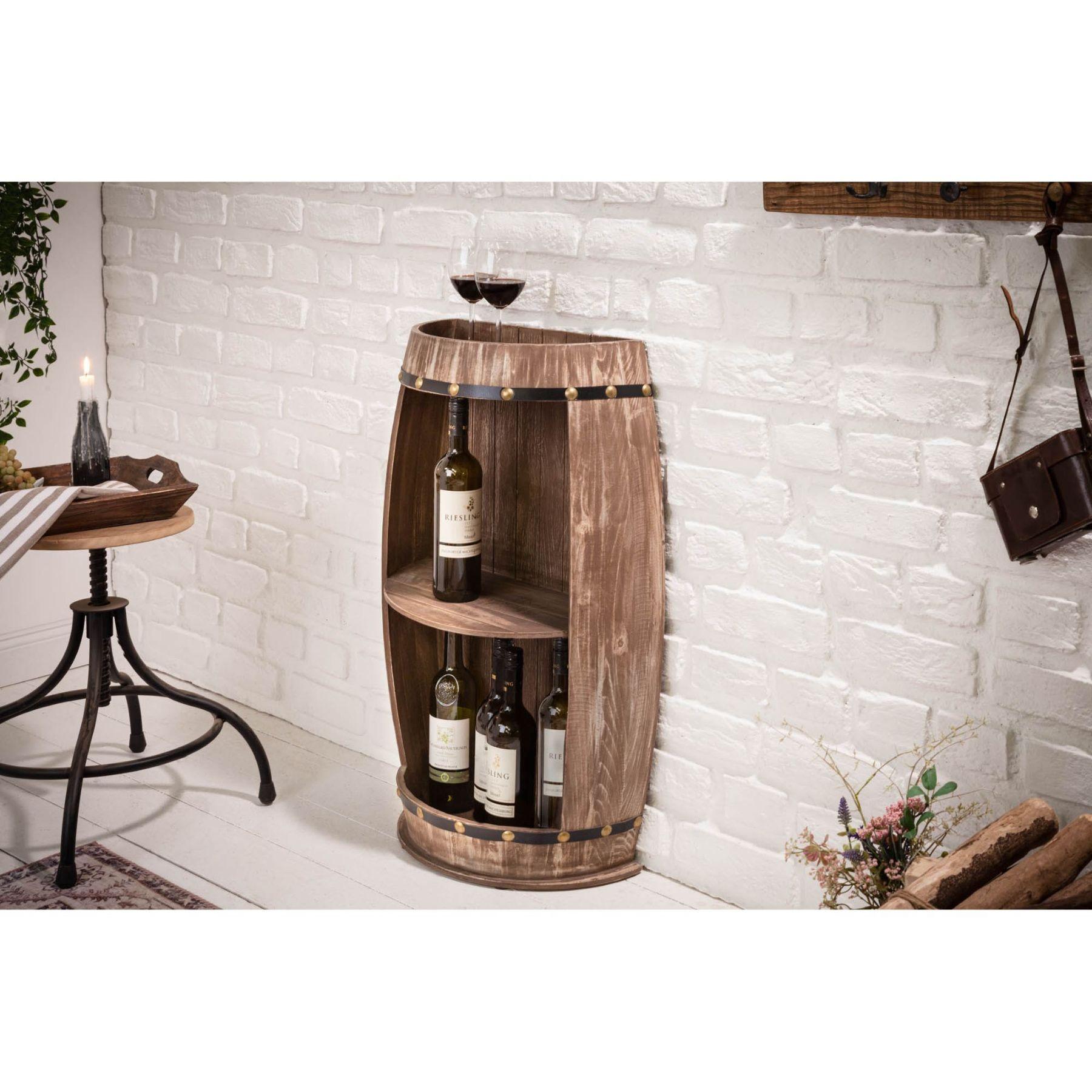Weinfass Weinregal Winery halb 79cm natur