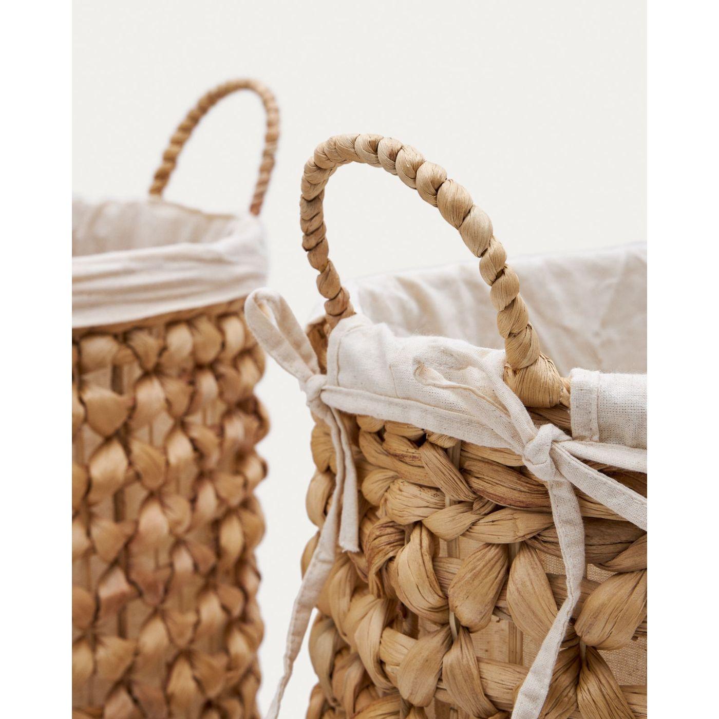 Wäschekörb Tressa Rattan natur (2er-Set)