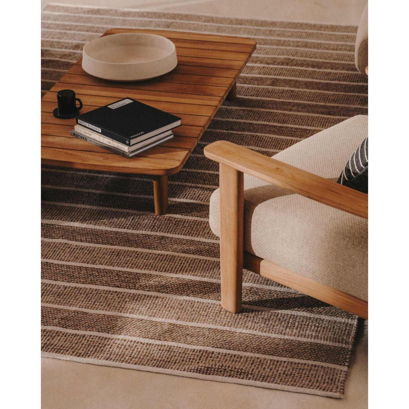 Gartenteppich Desni 100% PET beige 200x300