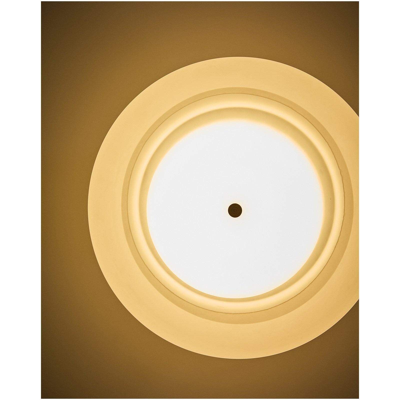 LED-Wandleuchte Leruna aus satiniertem Glas und Metall mit verzinktem Finish 20x20