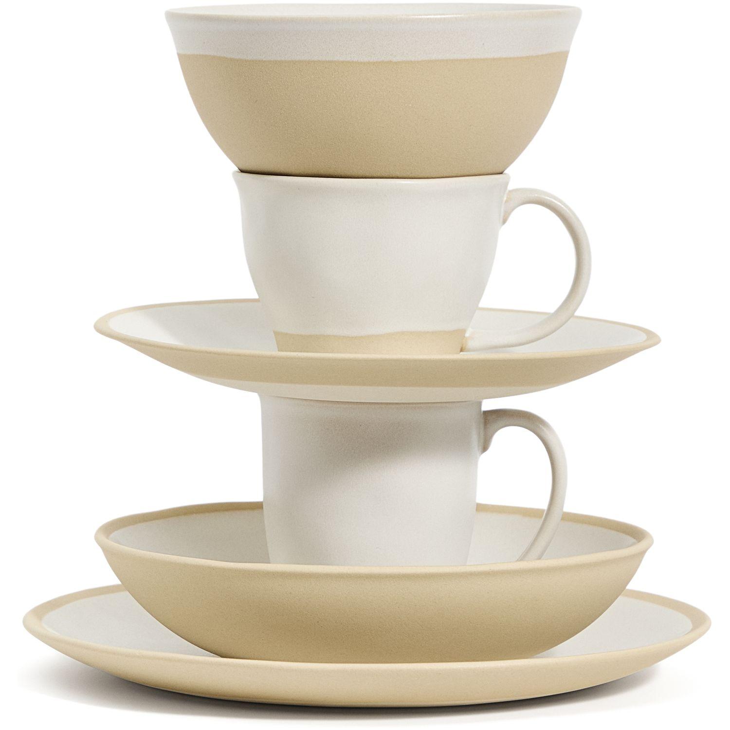 Dessertteller Azir aus Keramik in Beige