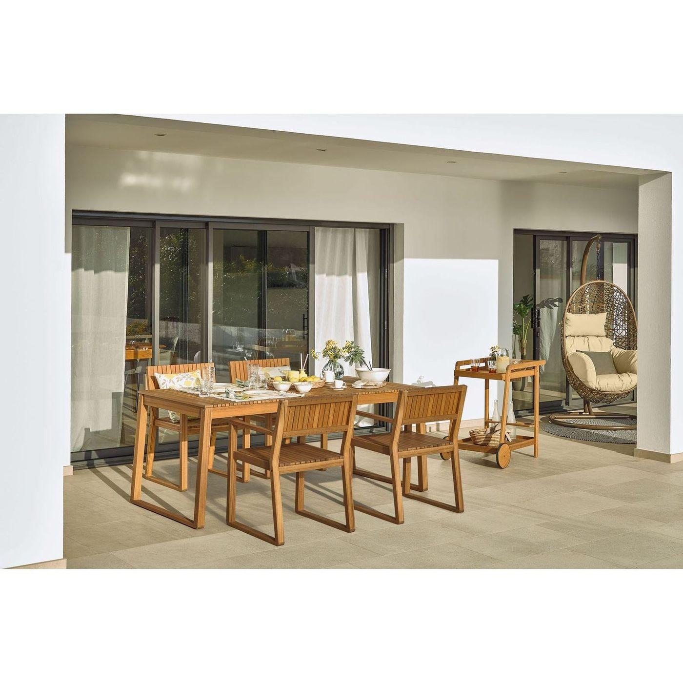 Felisa Outdoor Serviertisch aus massivem Akazienholz 100% FSC