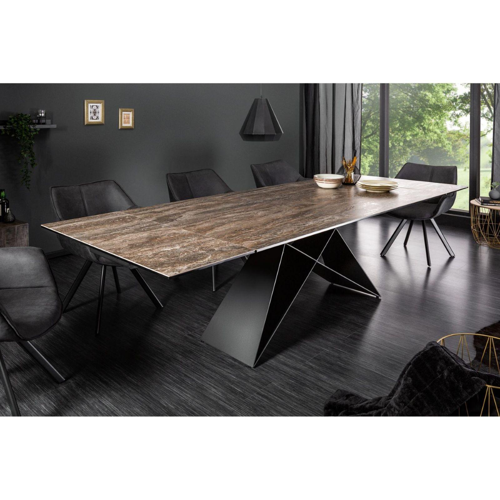 Ausziehtisch Italia2 180-260 Keramik Rost-Optik