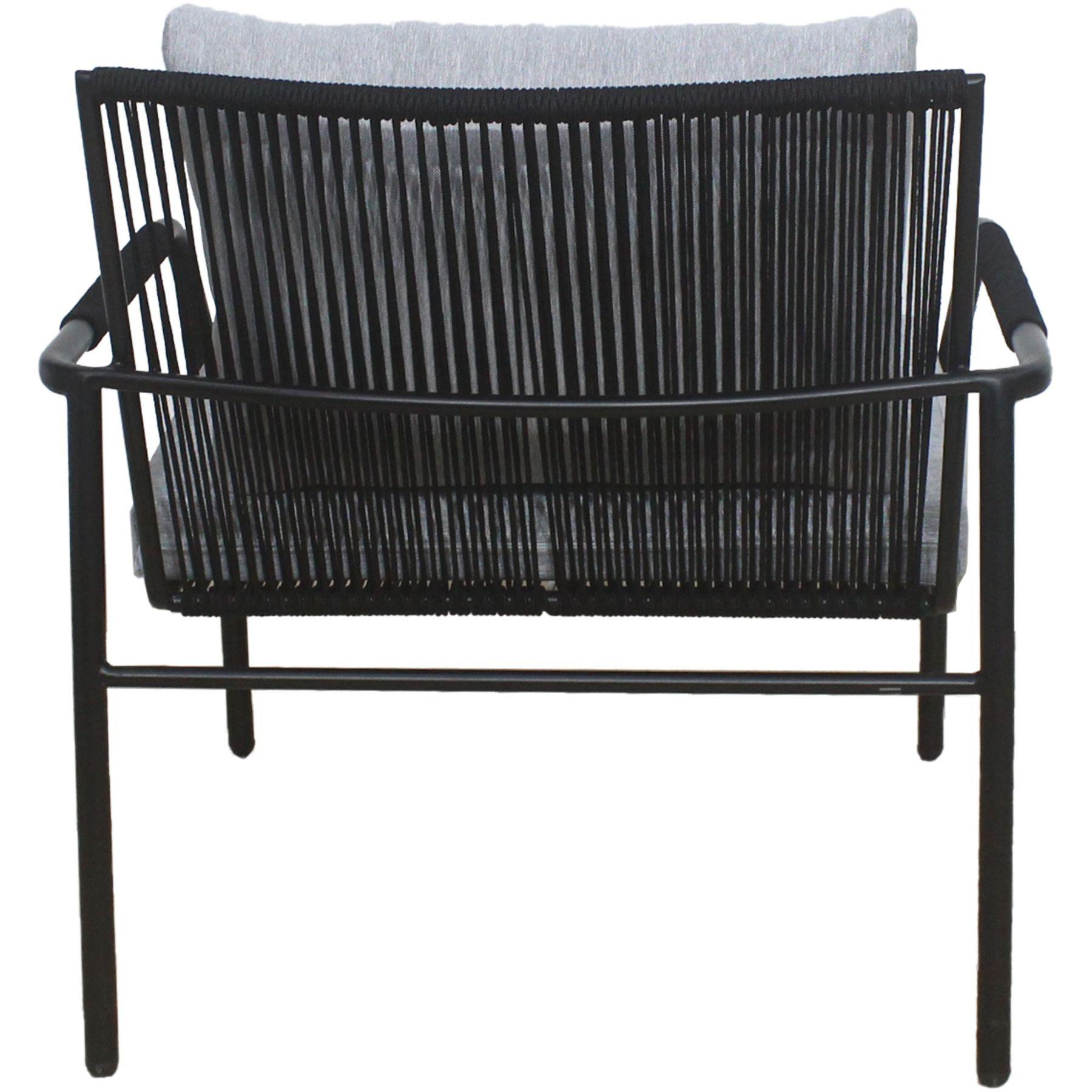 Garten Loungesessel Taya Metall schwarz