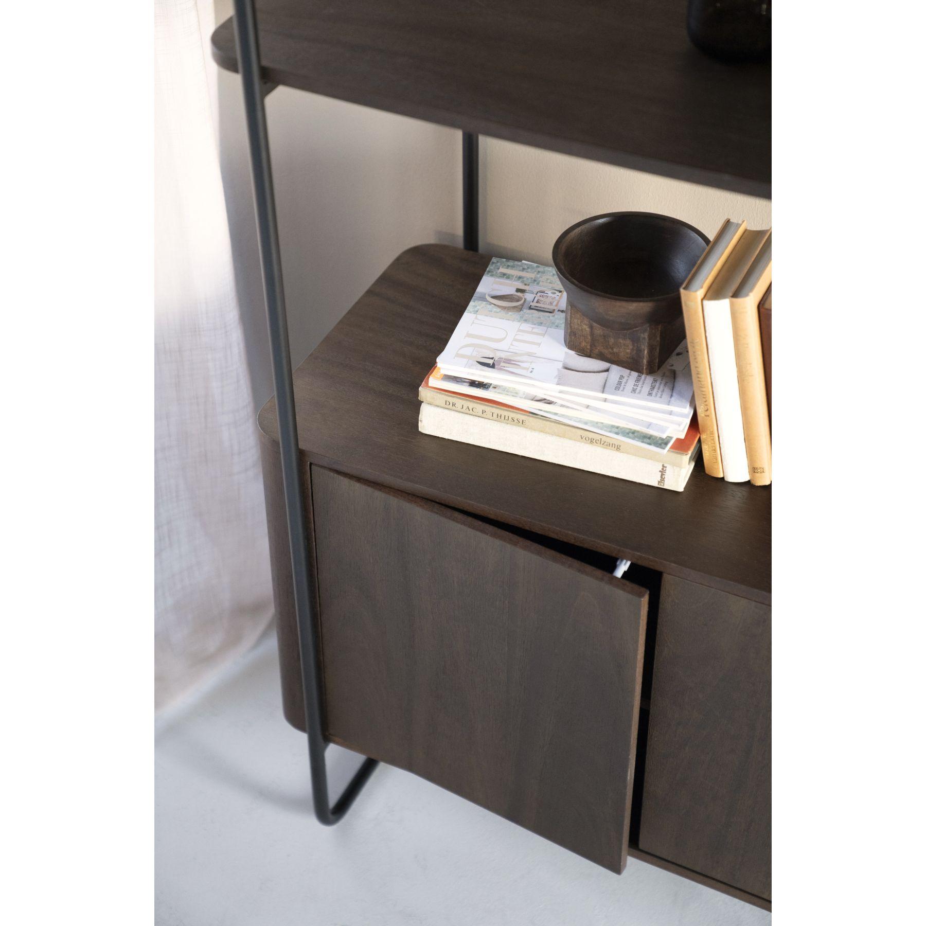 Bücherregal Charles Mangoholz braun 96x210