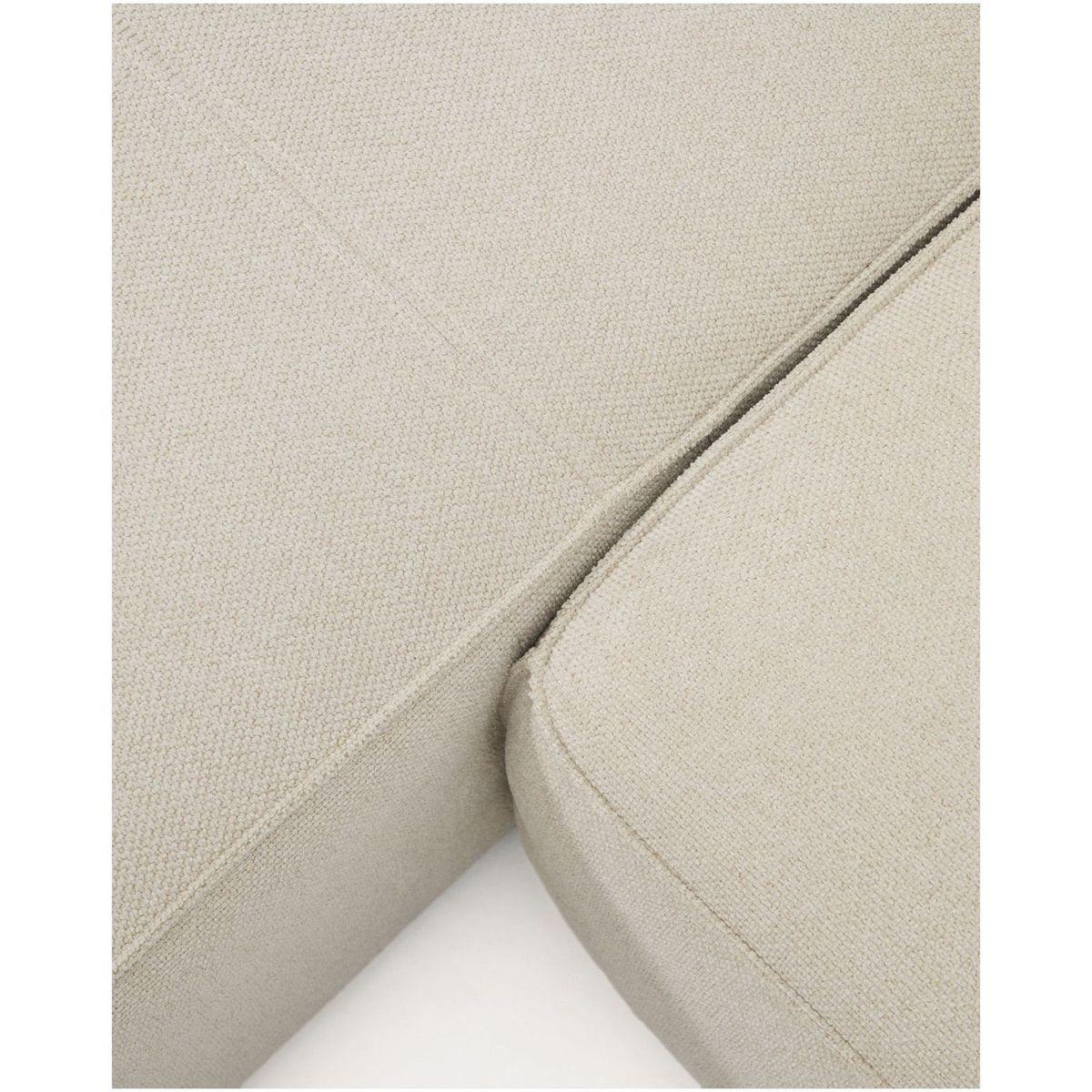 3-Sitzer Ecksofa Bettsofa Marela mit Chaiselongue links in beiger Chenille 276 cm FSC Mix Credit