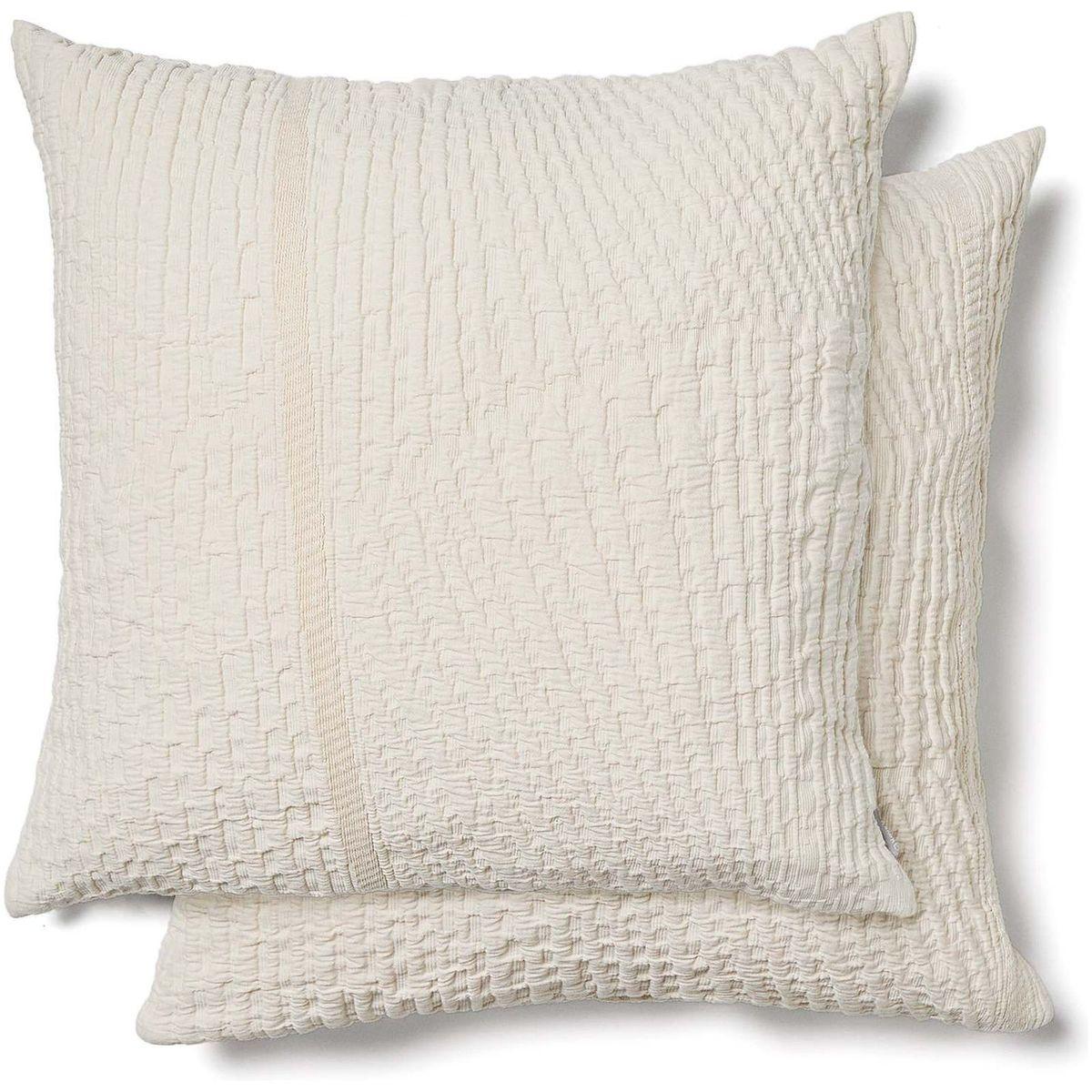 Set Raylo mit 2 Kissenbezügen 100% Baumwolle mit Struktur und Streifen 50x50
