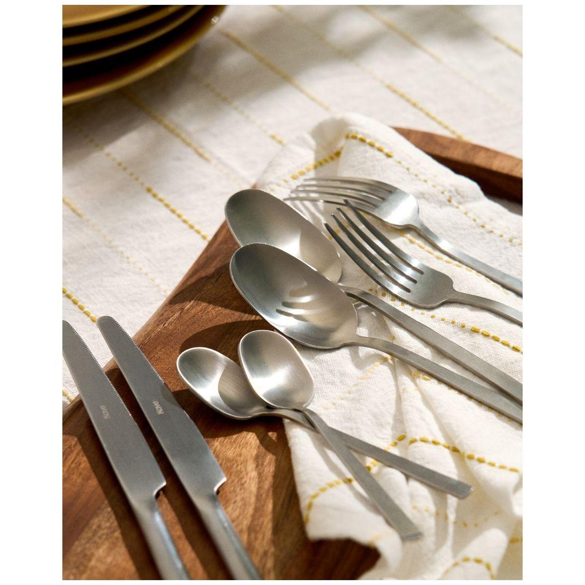6-teiliges Edelstahl-Besteckset Dilora mit mattem Finish