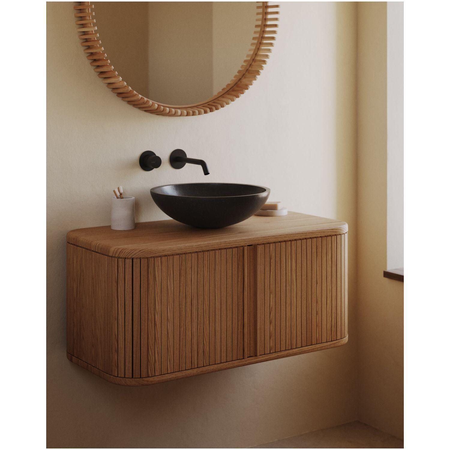 Badezimmermöbel Mailen aus Eschenfurnier natur 90x45