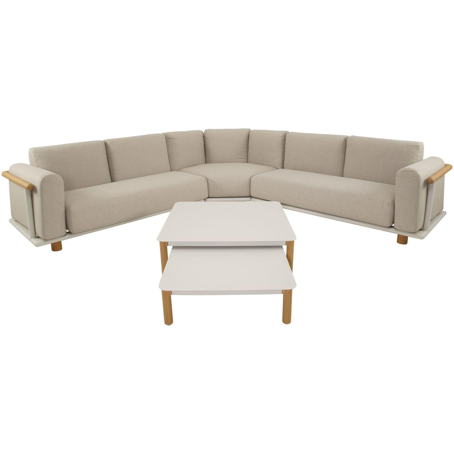 Garten Ecklounge Milano Aluminium Olefin Stoff 274x274