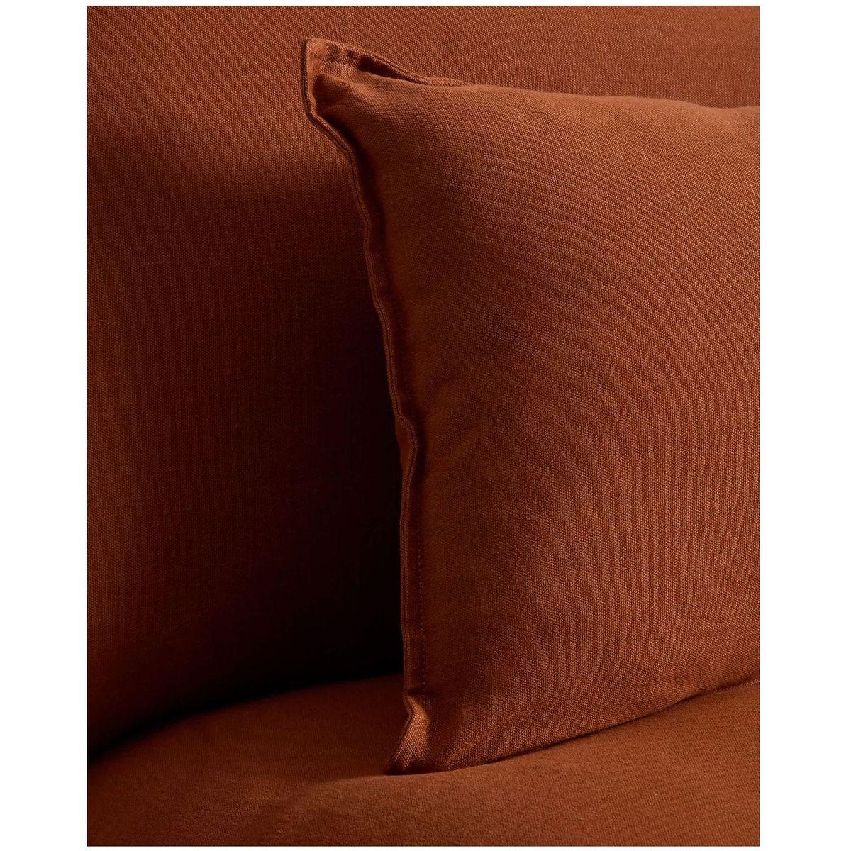2-Sitzer-Modularsofa Anarela mit abnehmbarem Bezug aus Leinen in Terrakotta 180 cm FSC M