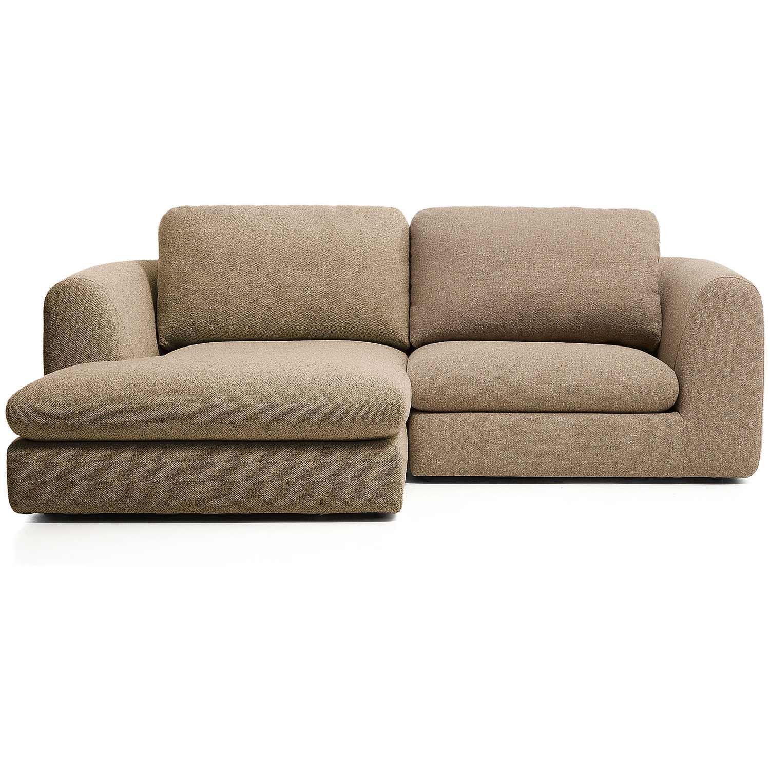 3-Sitzer Sofa Vera mit Chaiselongue links in Hellbraun 232x176 FSC Mix Credit