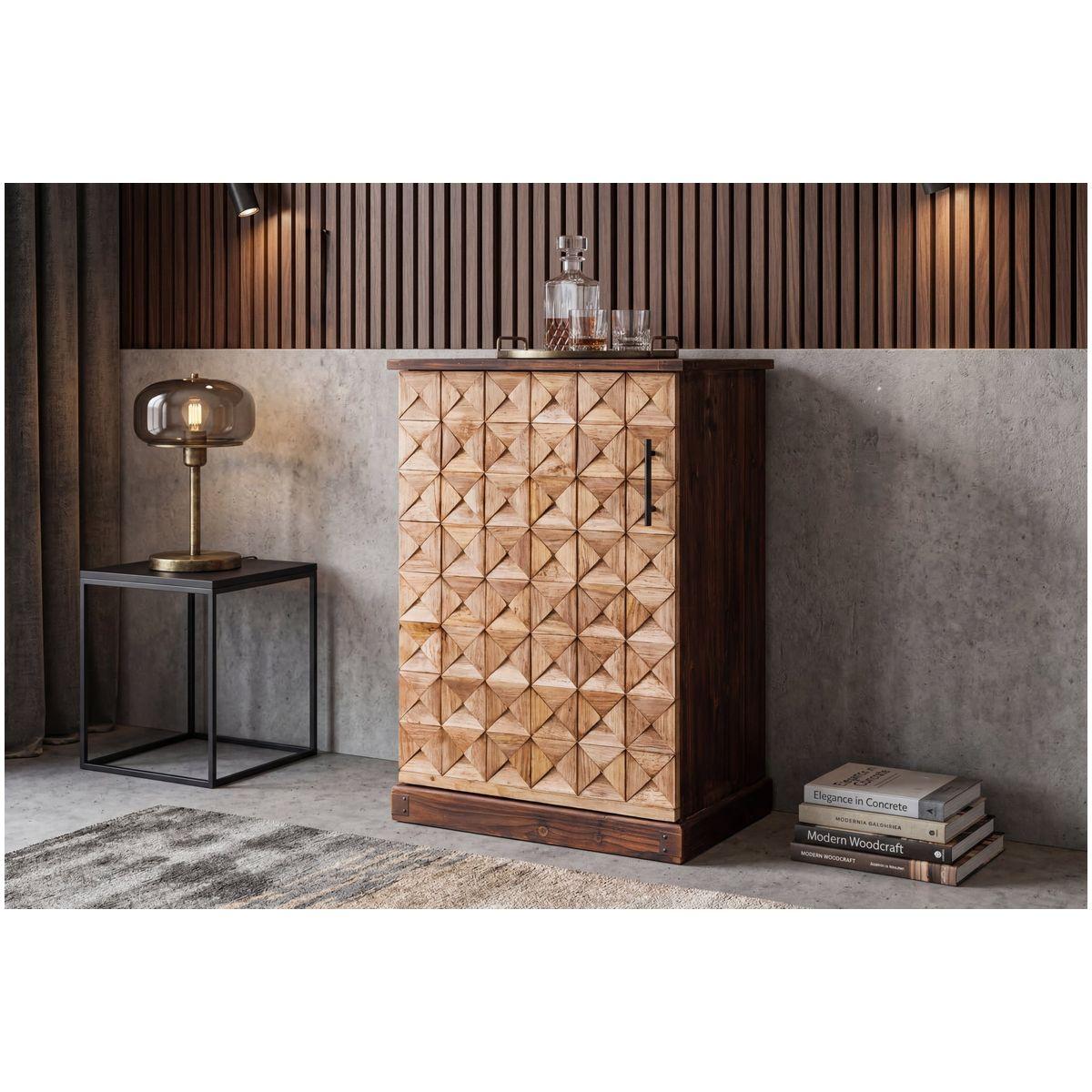 Barschrank Industrial Comp Pinienholz natur