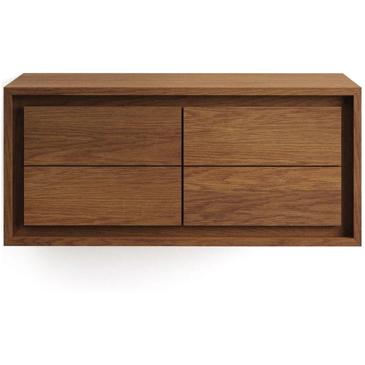 Badezimmermöbel Kenta aus massivem Teakholz mit Nussbaum Finish 90x45