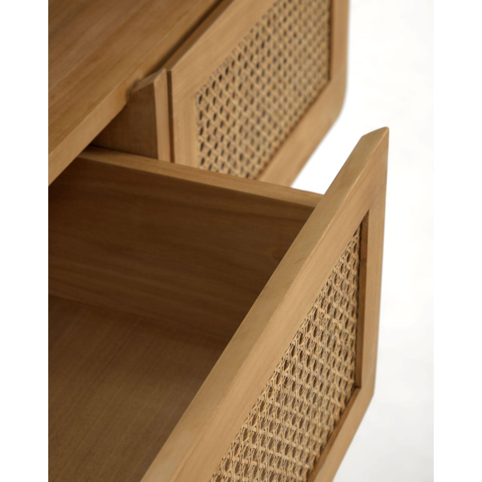 Badezimmermöbel Sabiela Wienergeflecht Teakholz 86x45