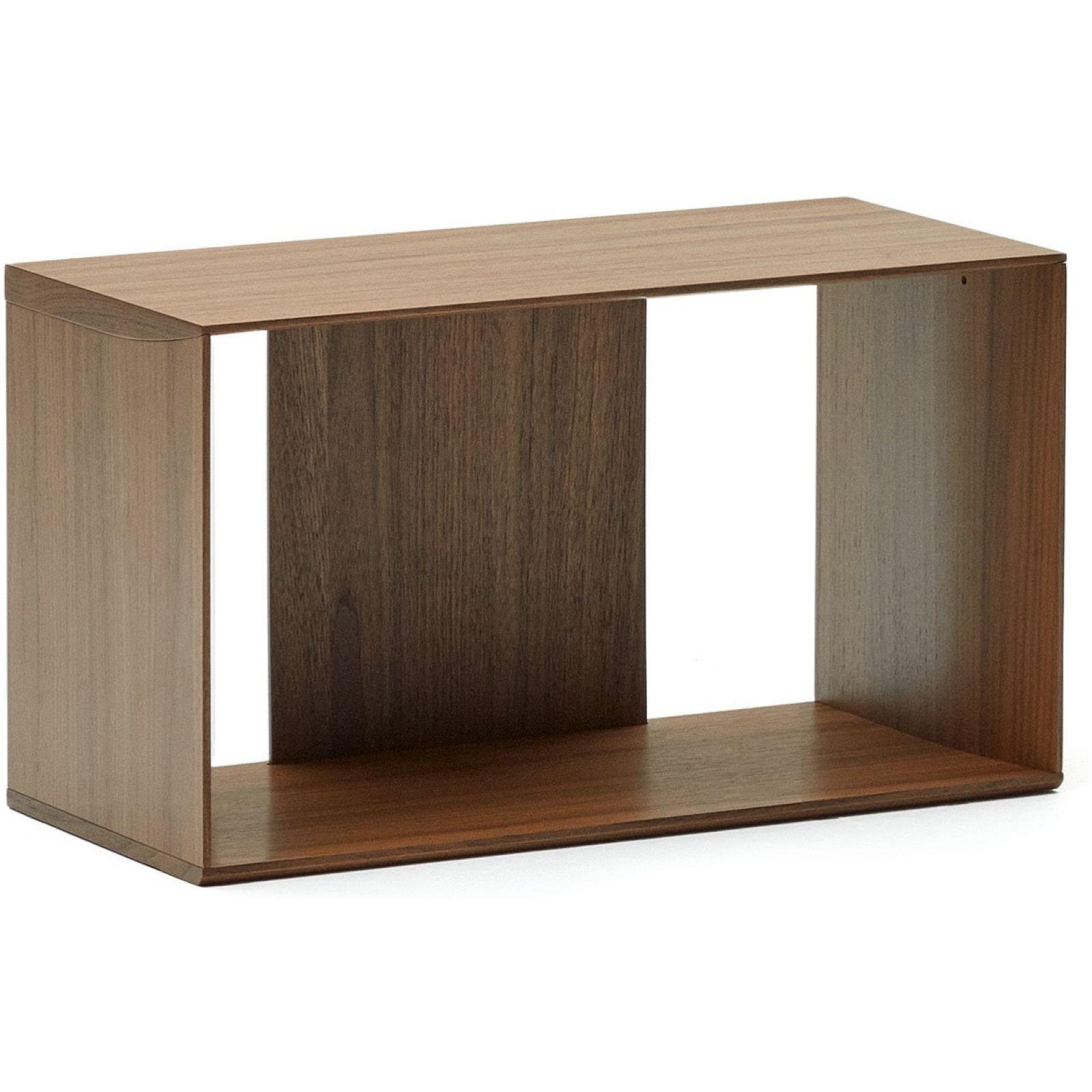 Litto mittelgrosses Regalmodul aus Nussholzfurnier 67 x 38 cm