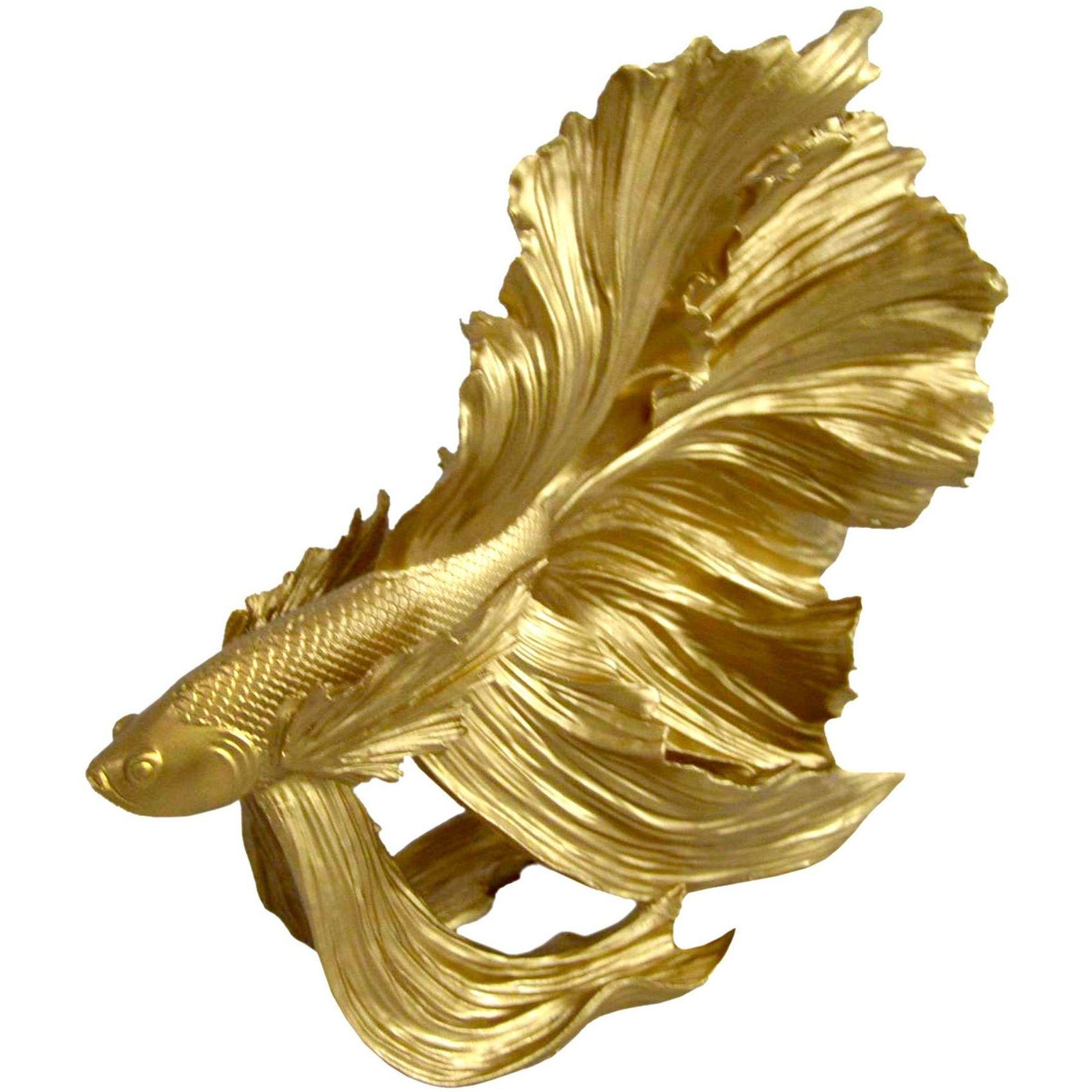 Deko Fisch Crowntail gold 32