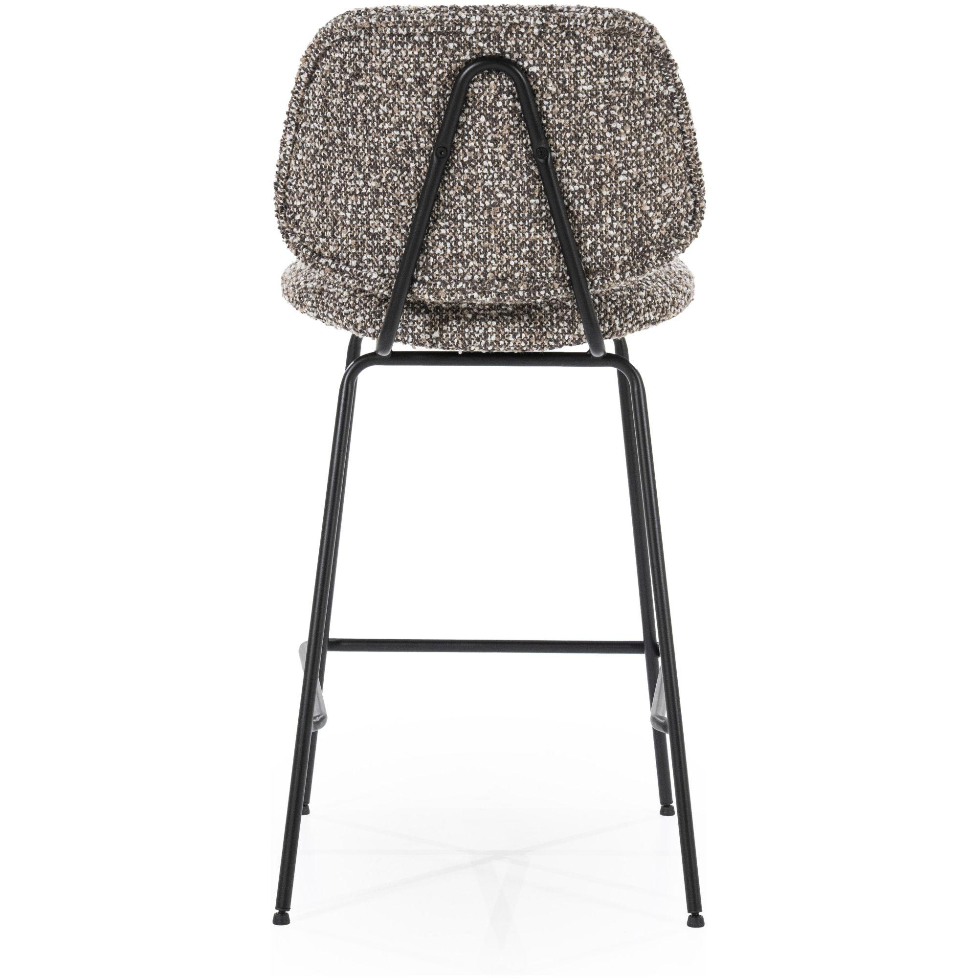 Barhocker Bella Bouclé Stoff taupe Sitzhöhe 66
