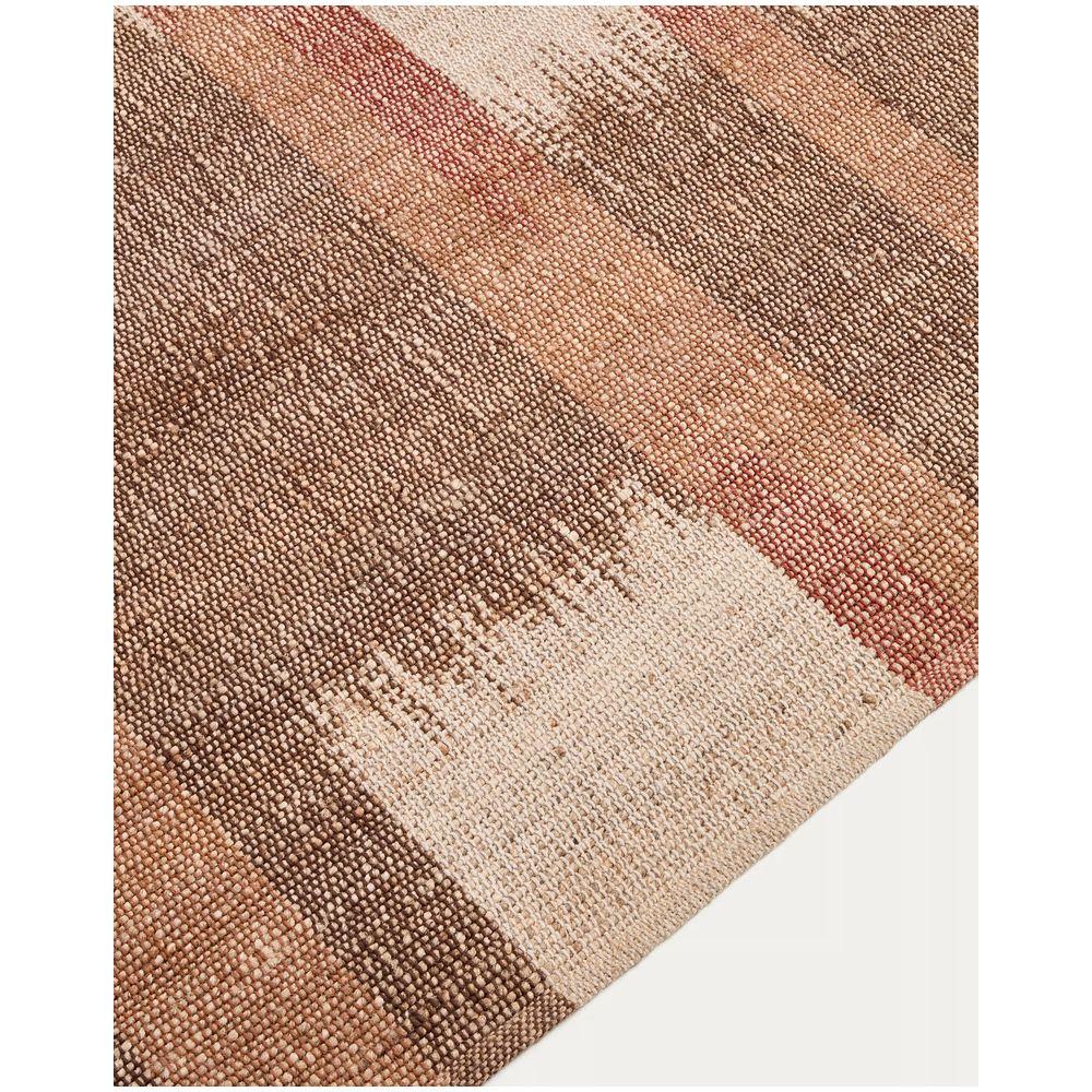 Teppich Domira aus Jute mit mehrfarbiger Ikat-Grafik 200x300