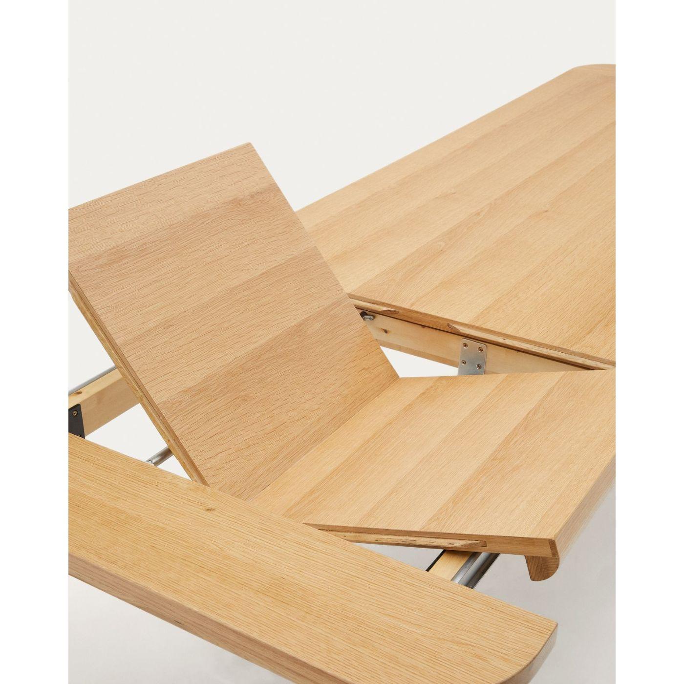 Esstisch Ausziehtisch Jondal Massivholz und Eichenfurnier natur 100 % FSC - Grösse: 205-285x100