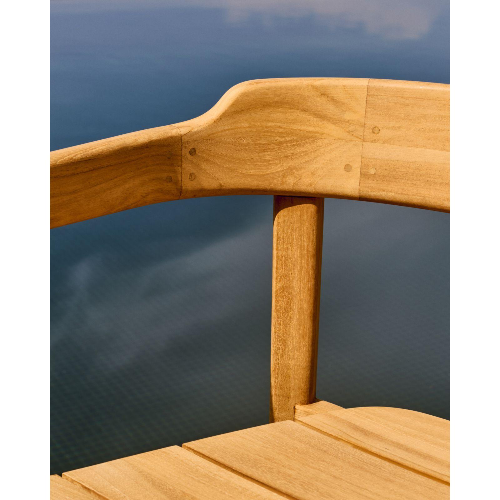 Garten Holzstuhl Icaro stapelbar massives Teakholz natur 100% FSC