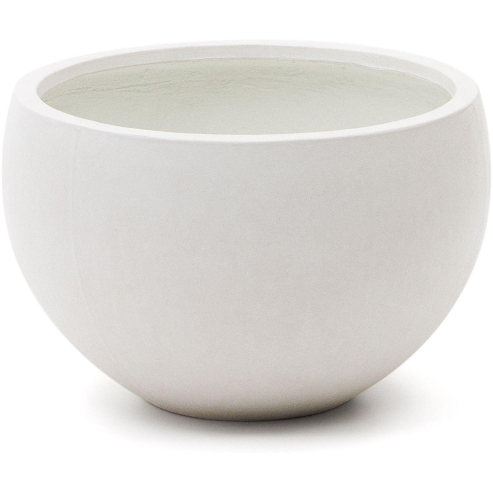 Blumentopf Grau aus weissem Beton 56x56