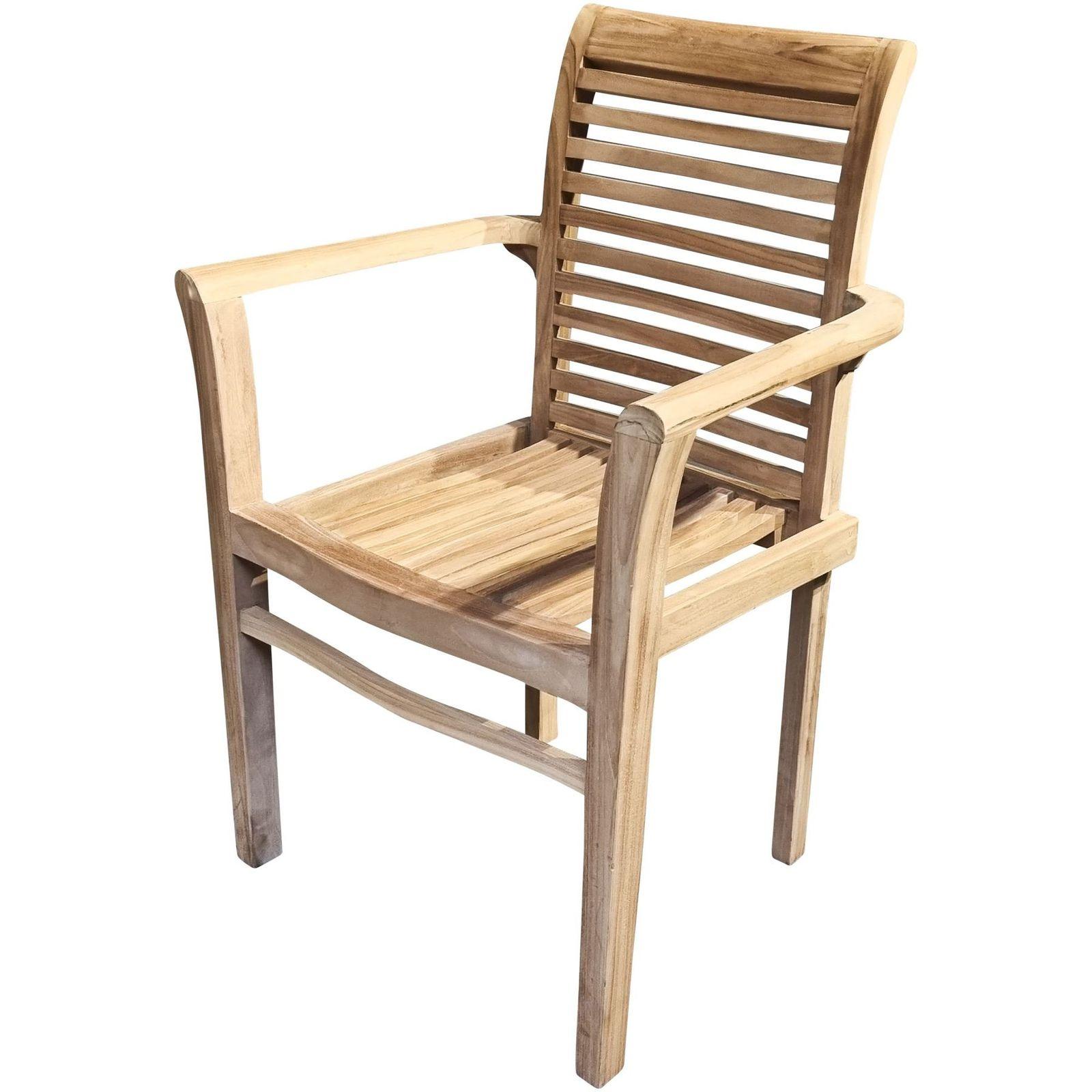 Garten Armlehnstuhl aus Teakholz Bara