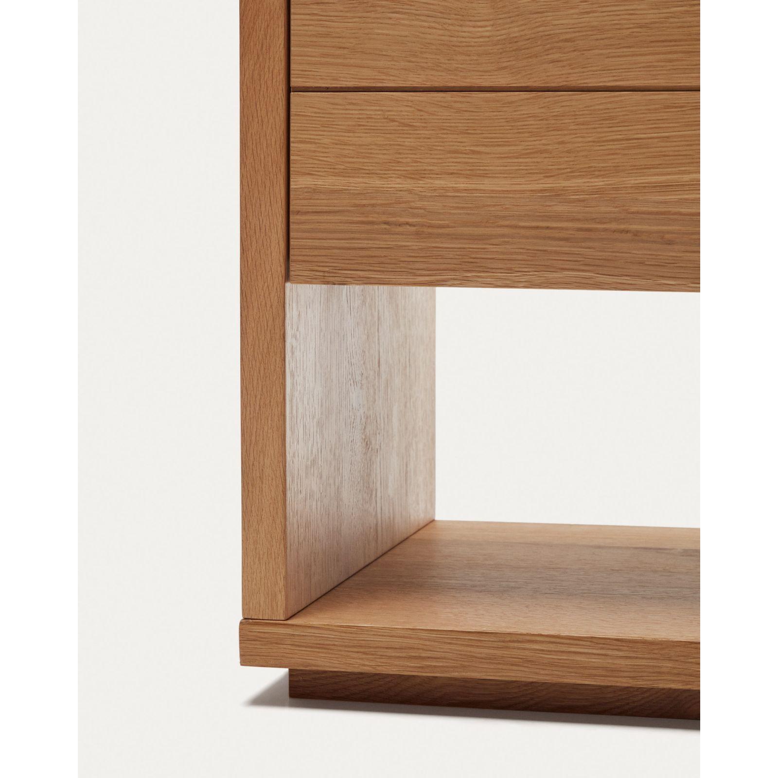 Alguema Sideboard 4 Türen mit Eichenfurnier und natürlichem Finish 200 x 74 cm