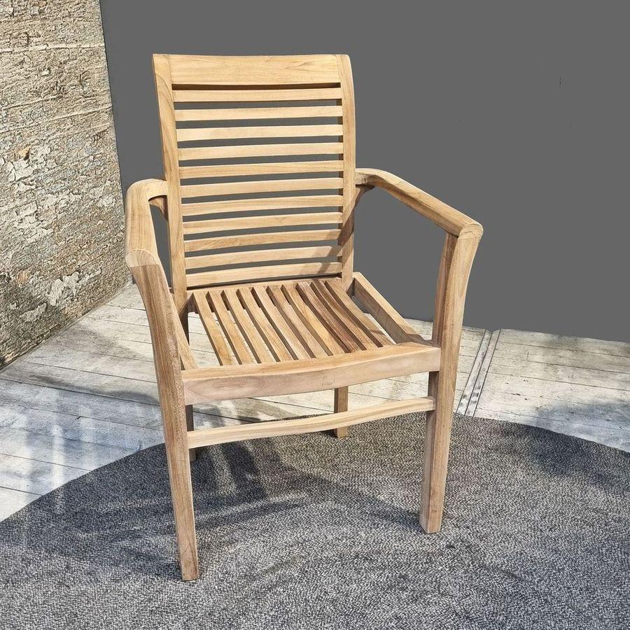 Garten Armlehnstuhl aus Teakholz Bara