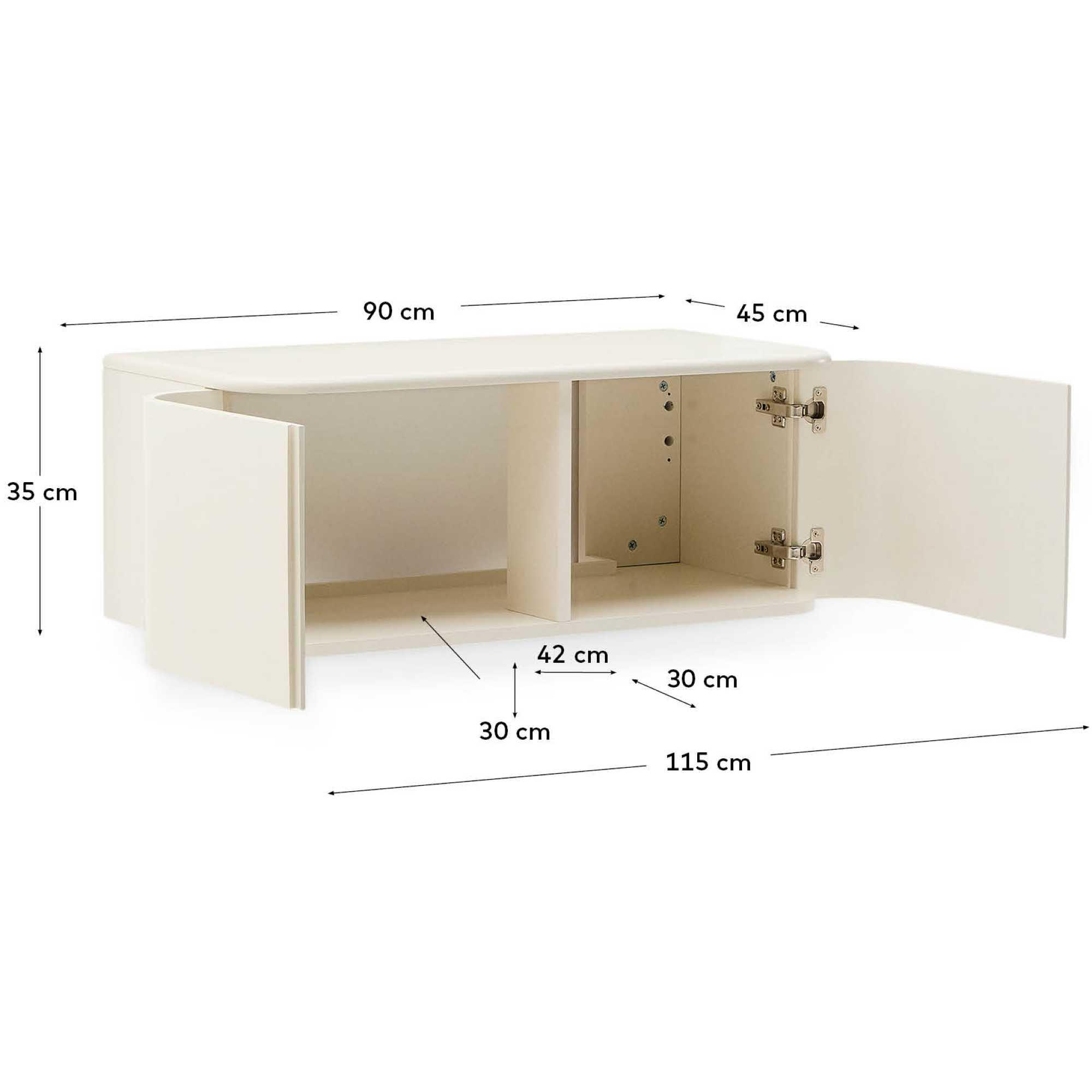 Badezimmermöbel Salaya Eschenschichtholz beige 90x45