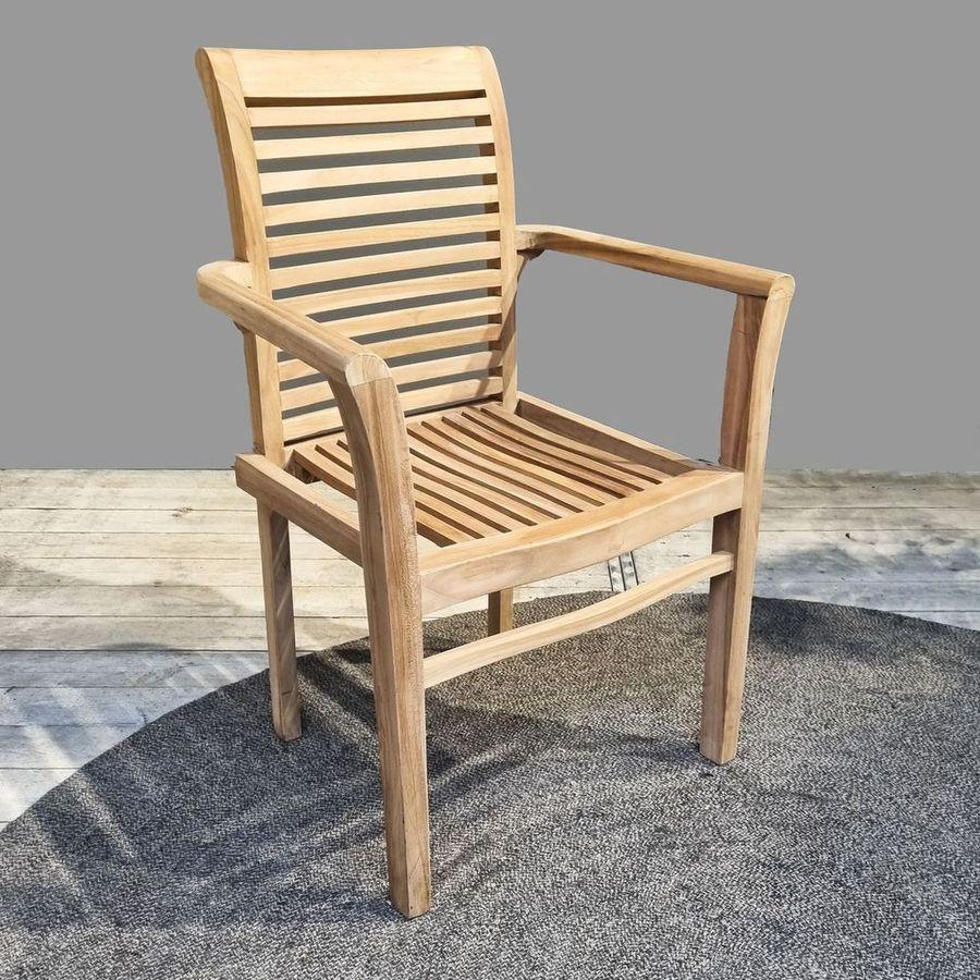 Garten Armlehnstuhl aus Teakholz Bara