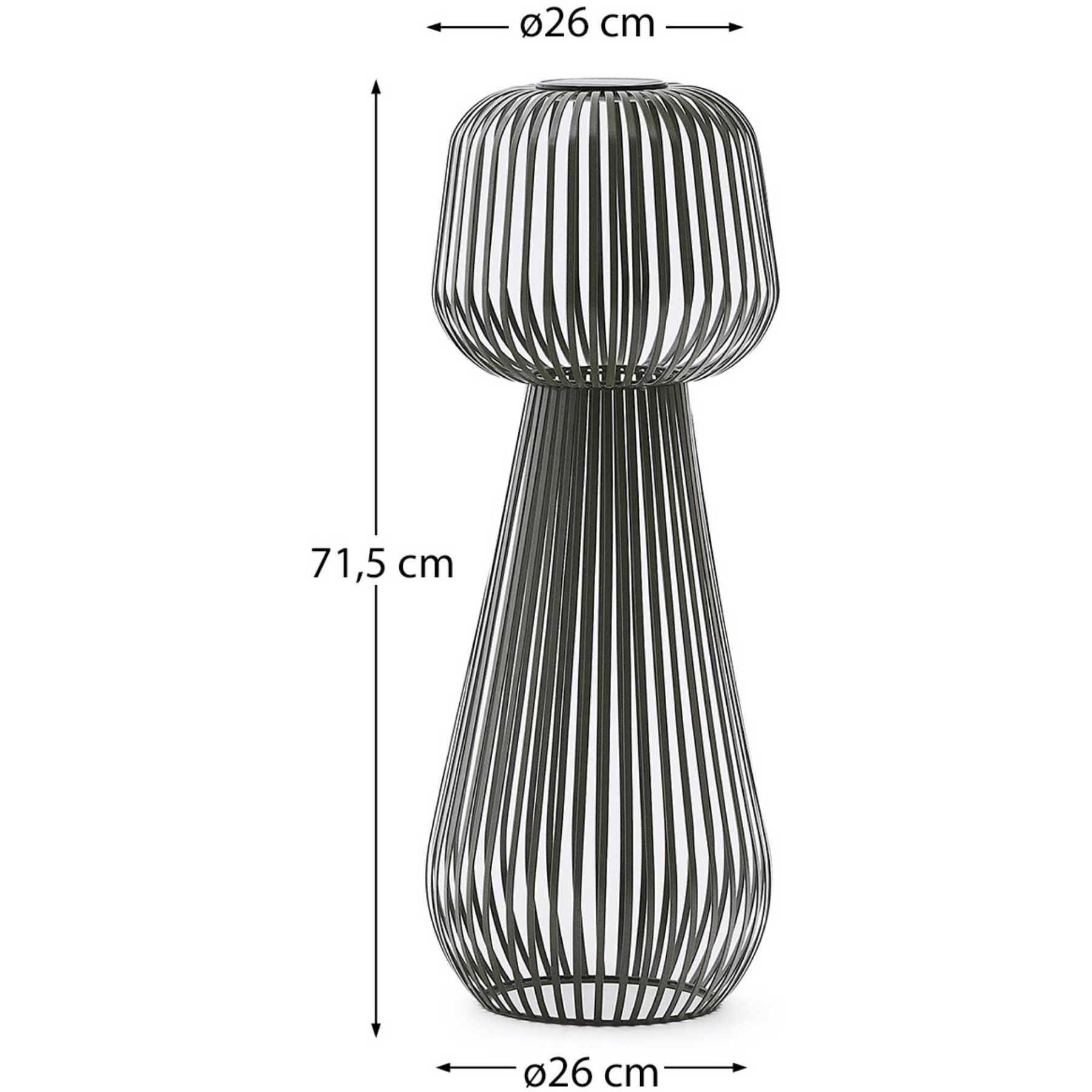 Solar-Stehlampe Reiba aus grünem Metall