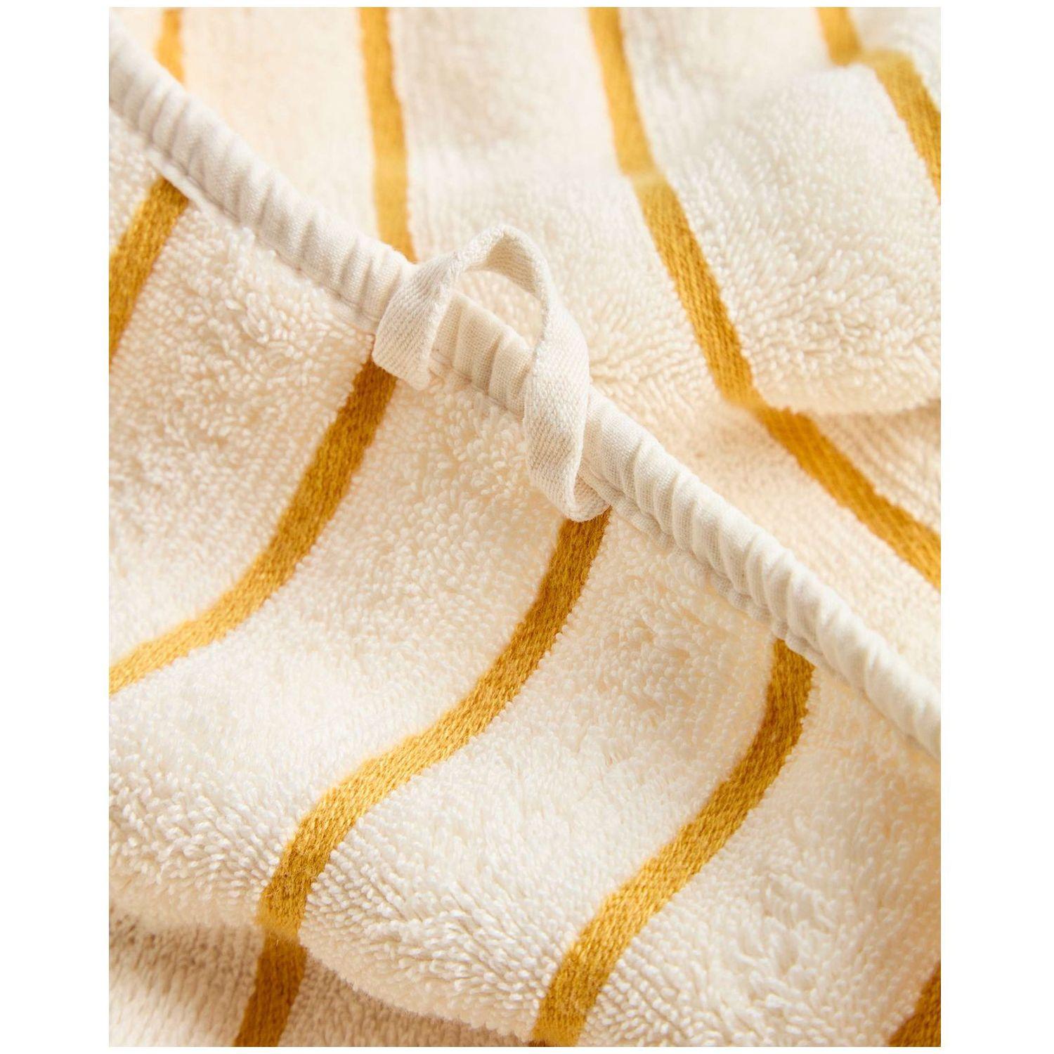 Handtuch Dorane aus 100 % Baumwolle mit gelben Streifen 100 x 150 cm