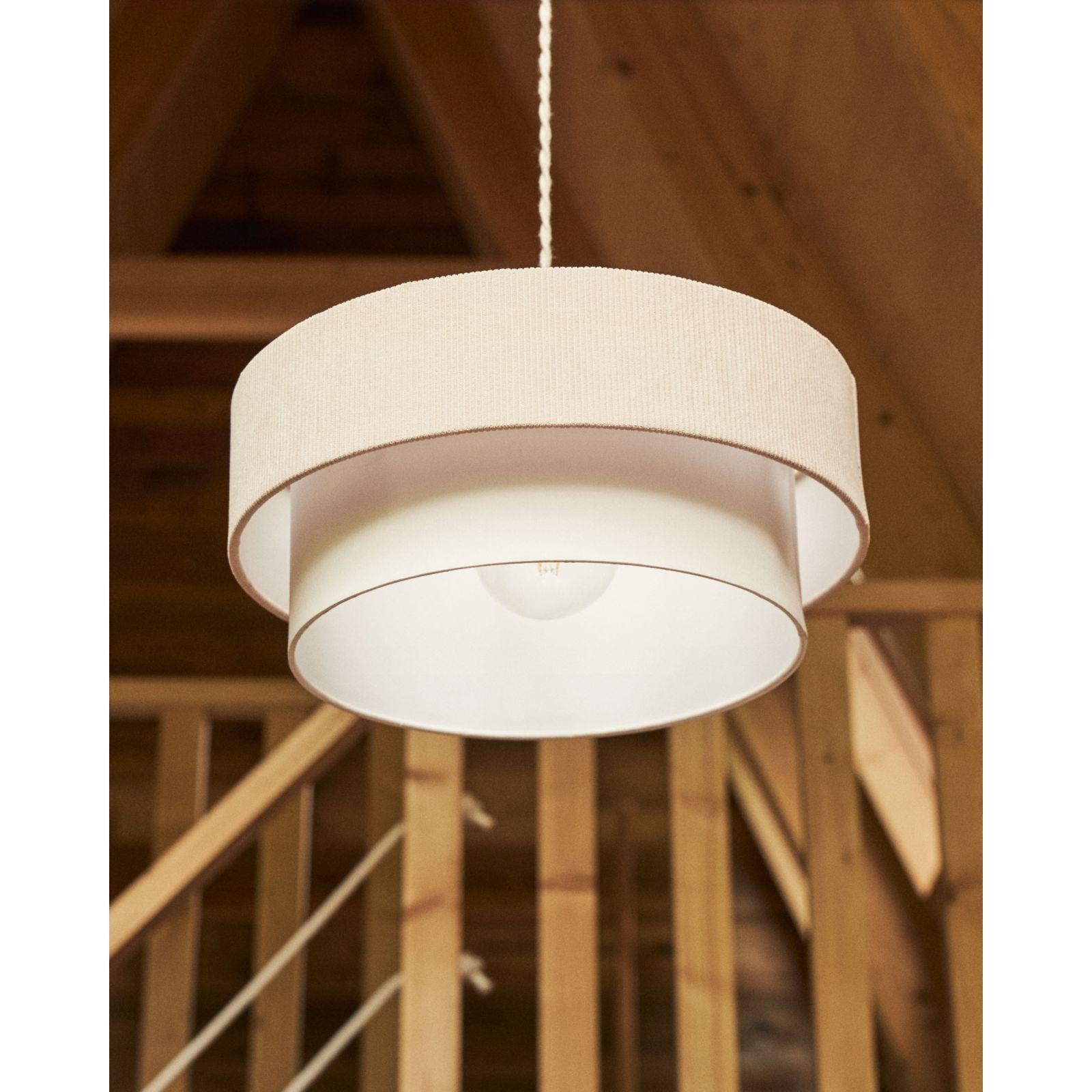 Deckenleuchte Bianella Baumwolle Cord beige 40x40
