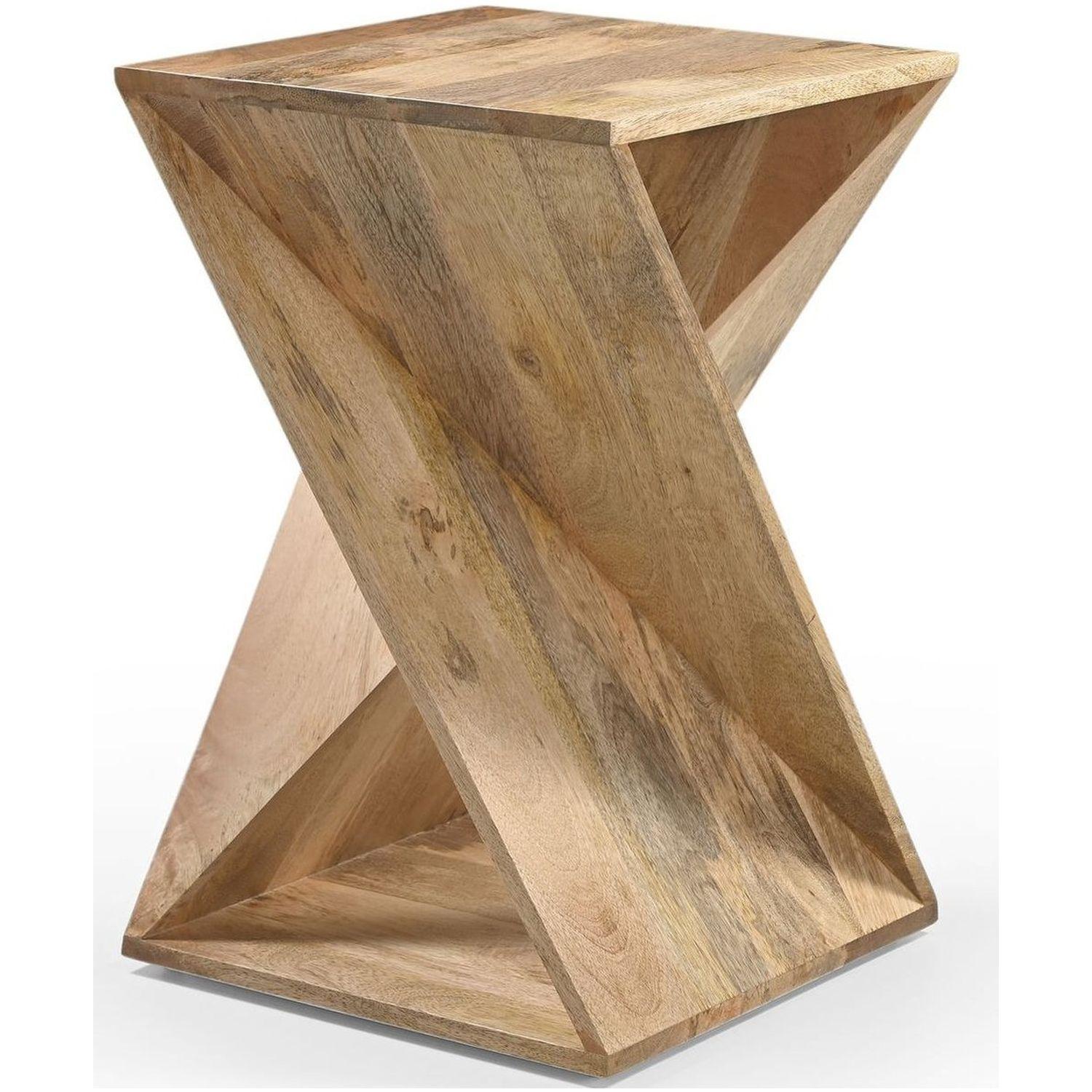 Beistelltisch X Vintage Mangoholz natur 40x40