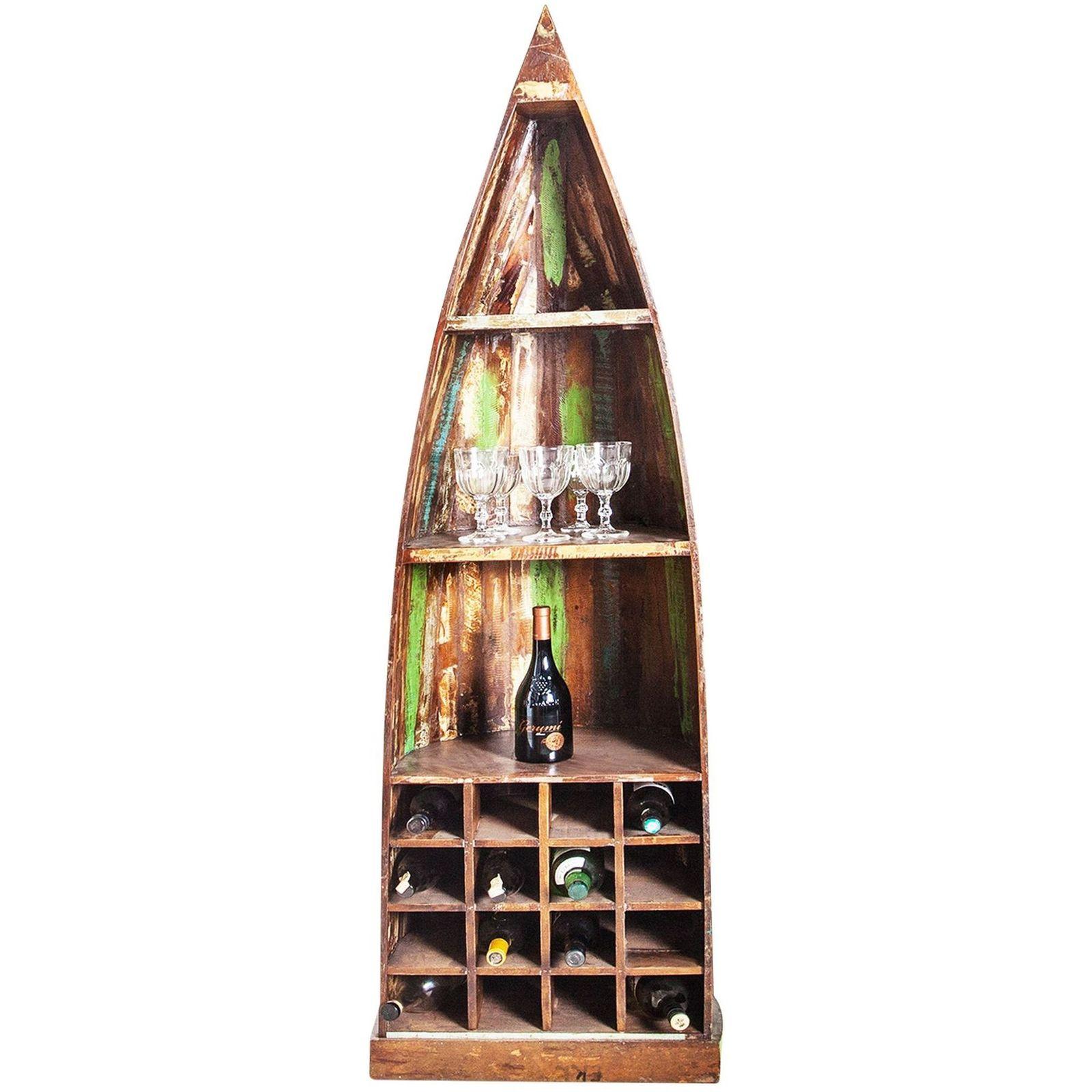 Unikates Weinregal Boot Mumbai Recyclingholz 190