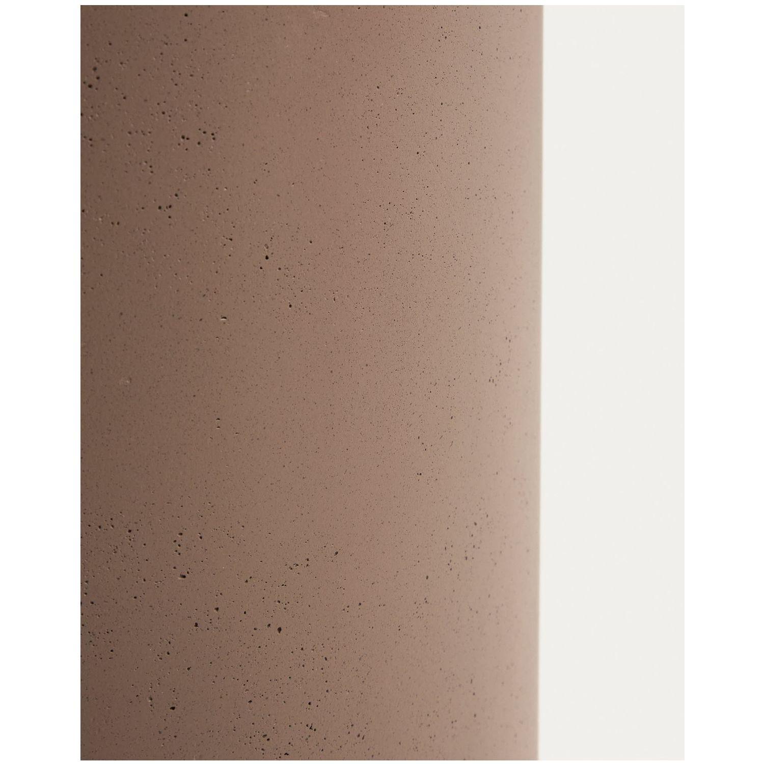 Blumentopf rund Aiguablava aus braunem Zement 42x42