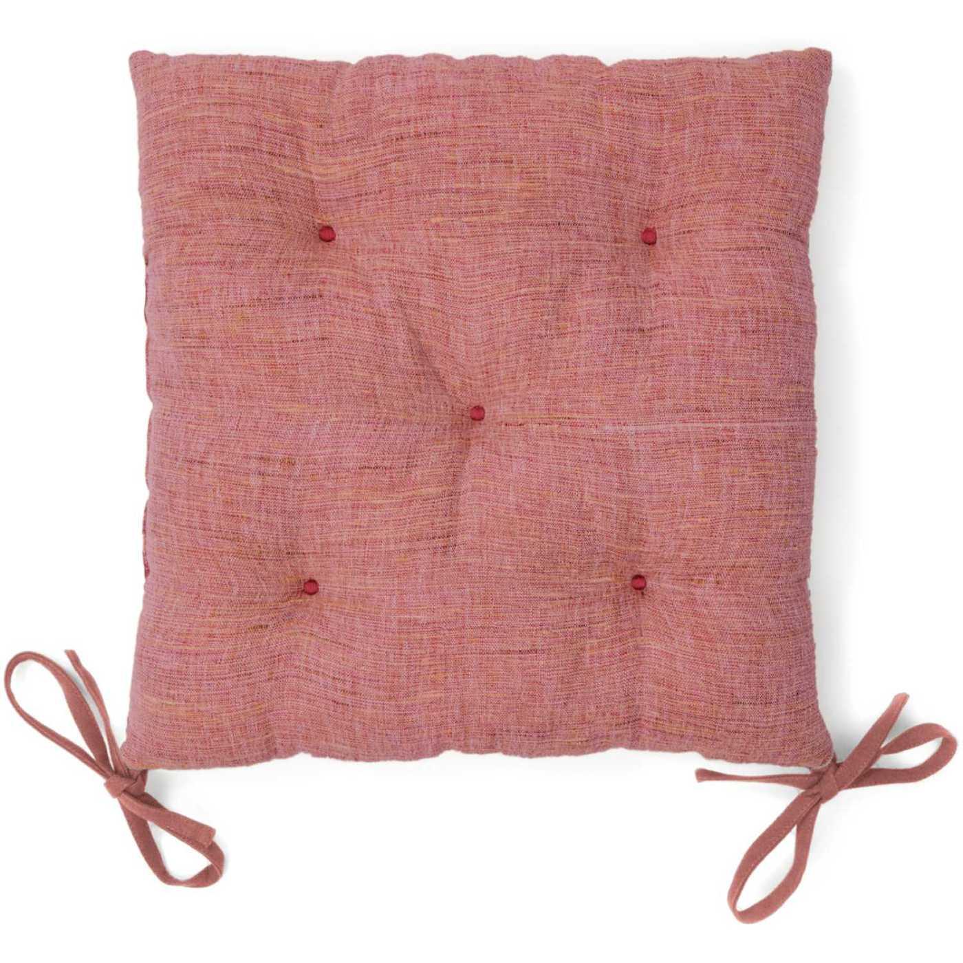 Stuhlkissen quadratisch Aren Stoff rosa 45x45