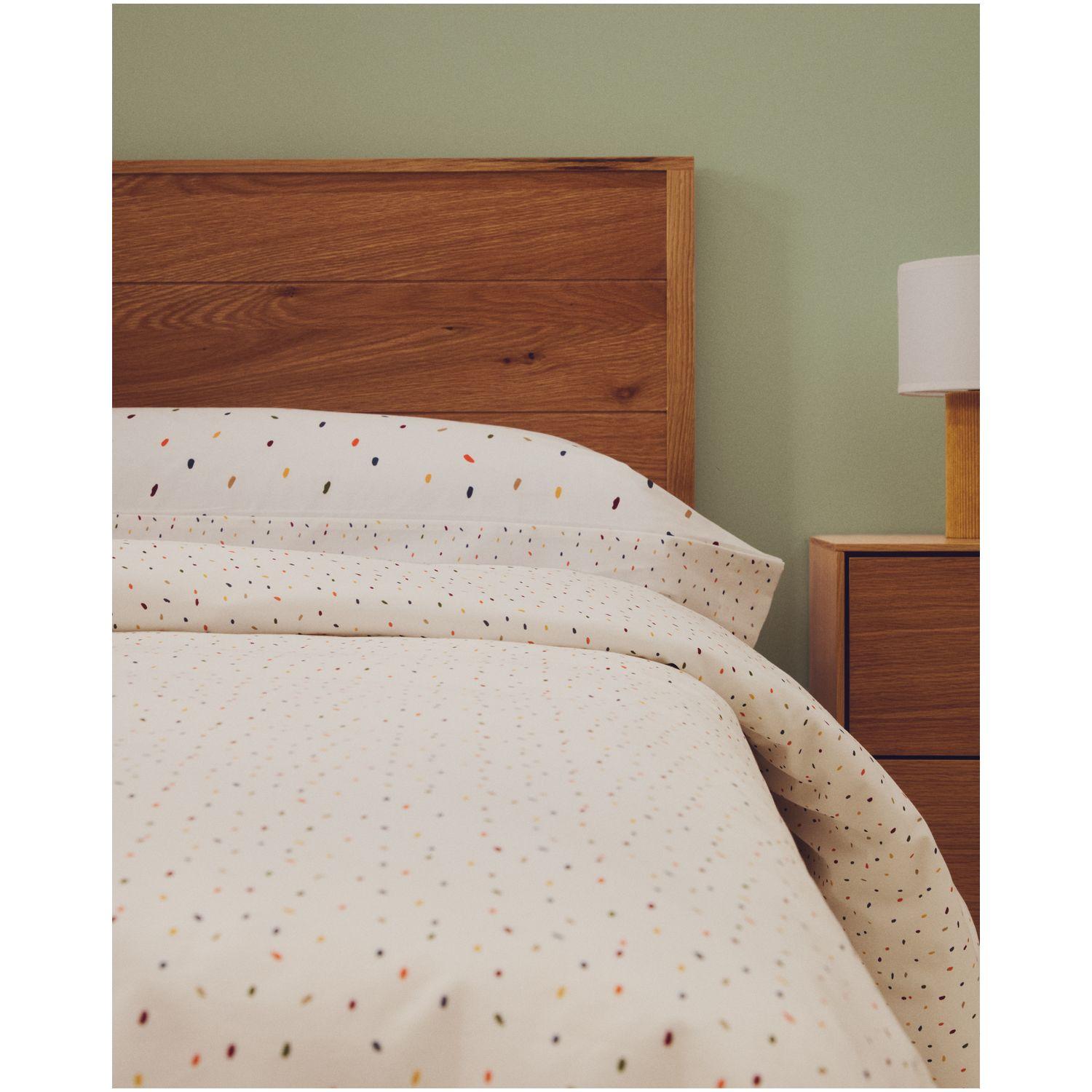 Set Epifania mit Bett- und Kissenbezug aus Baumwollperkal mit farbigem Muster für 90-cm-Betten