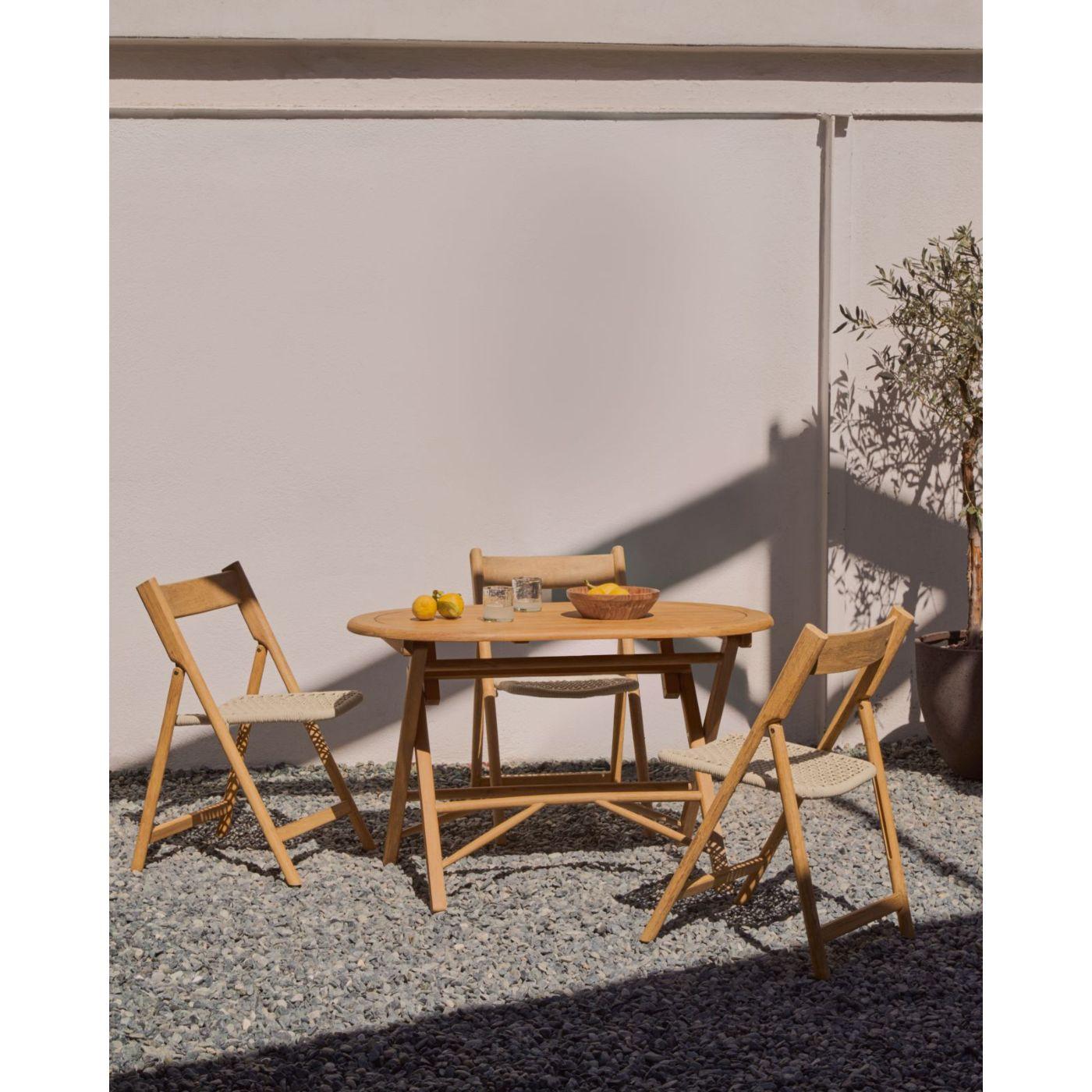 Garten Klapptisch Dandara massives Akazienholz Natur 120x70 100% FSC