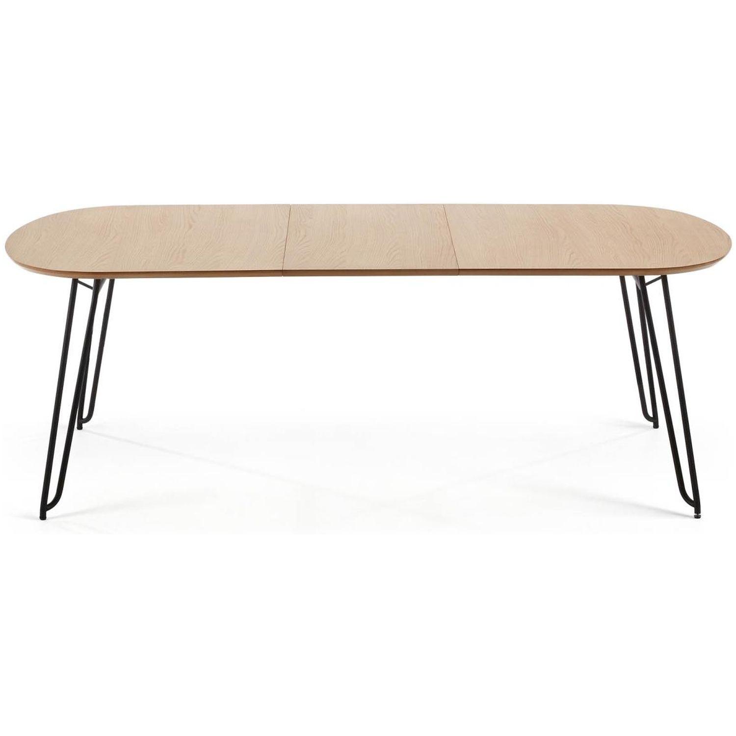 Esstisch ausziehbar Novac 140-220x90 Eichenfurnier Stahlbeine