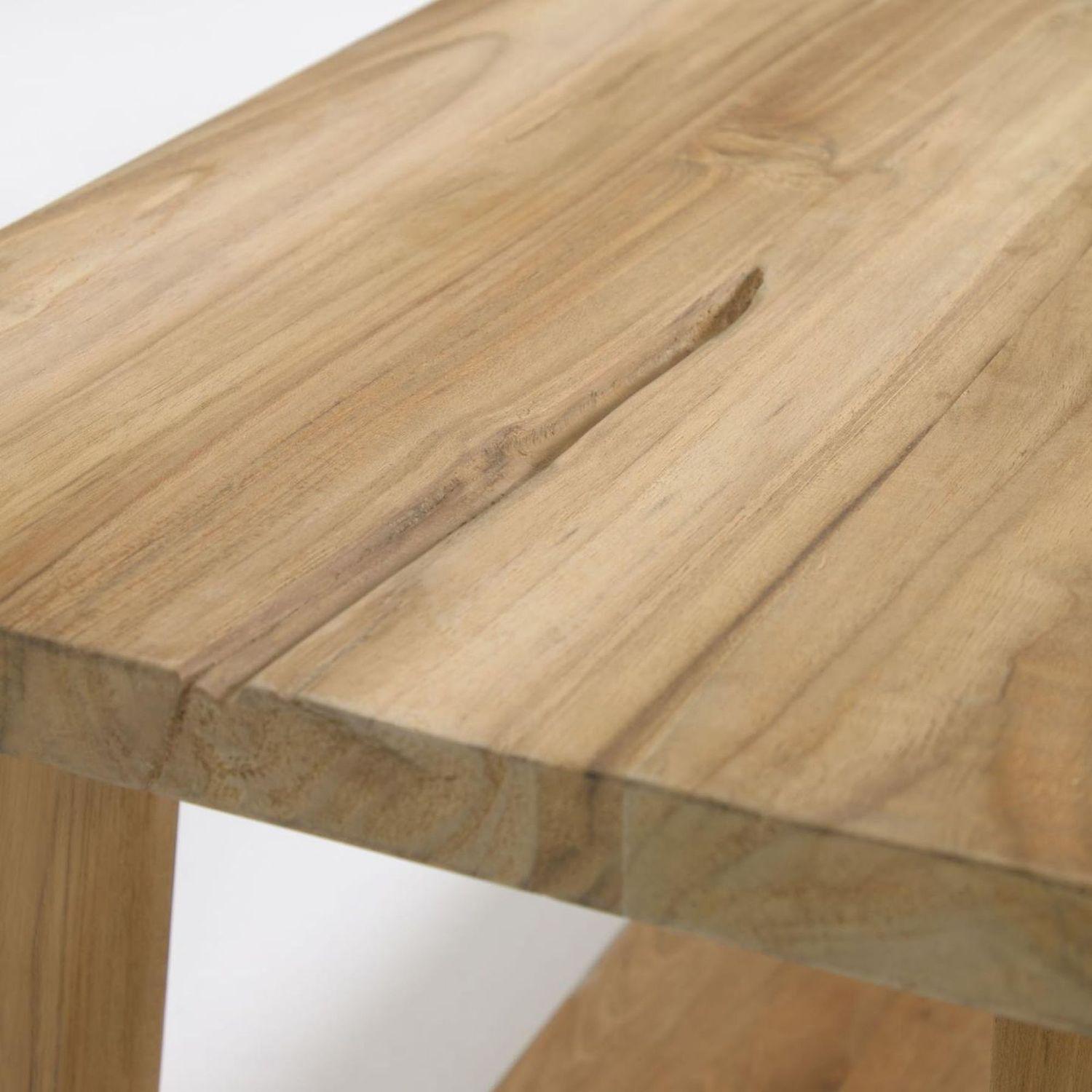 Holzbank Fajat Safara aus massivem recyceltem Teakholz 150