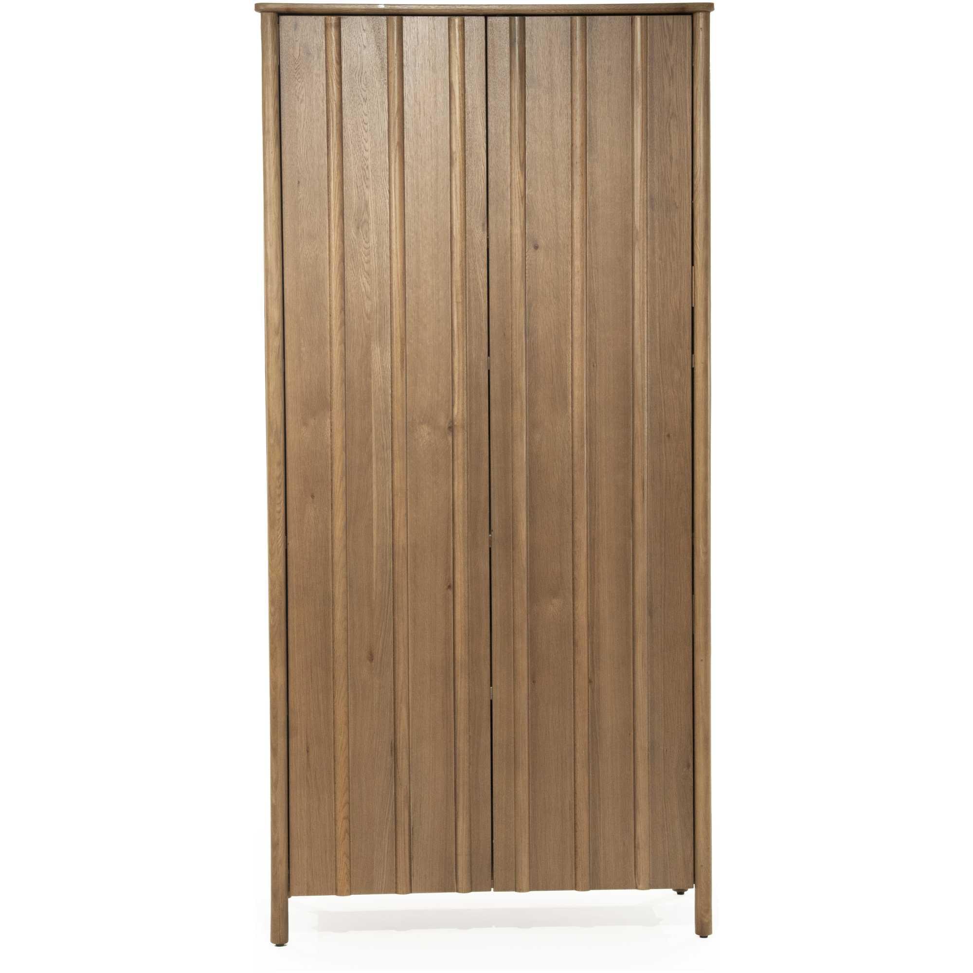 Holzschrank Paul Eichenholz braun 102x210