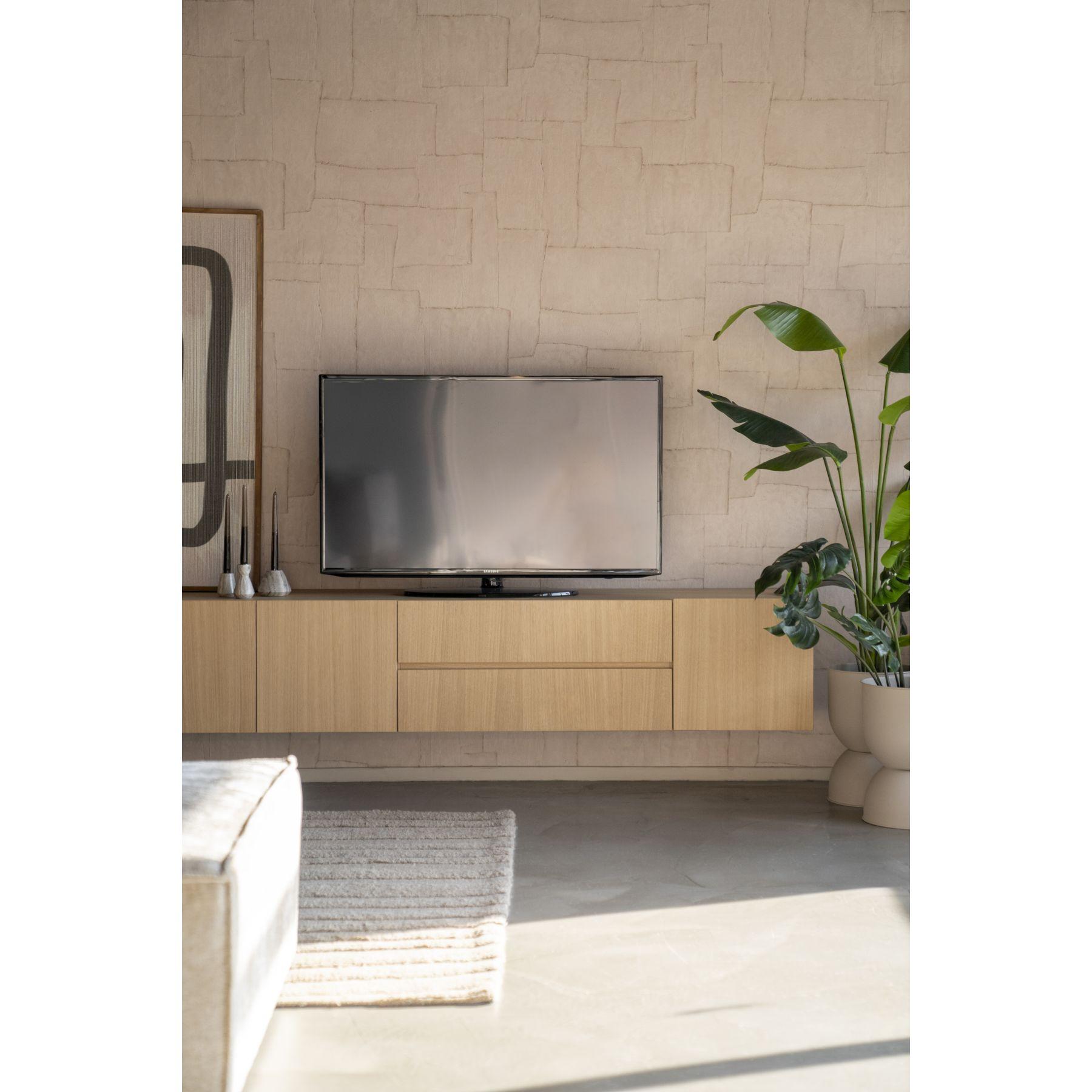 TV Möbel Wandmöbel Berna Eichenholzfurnier natur 210