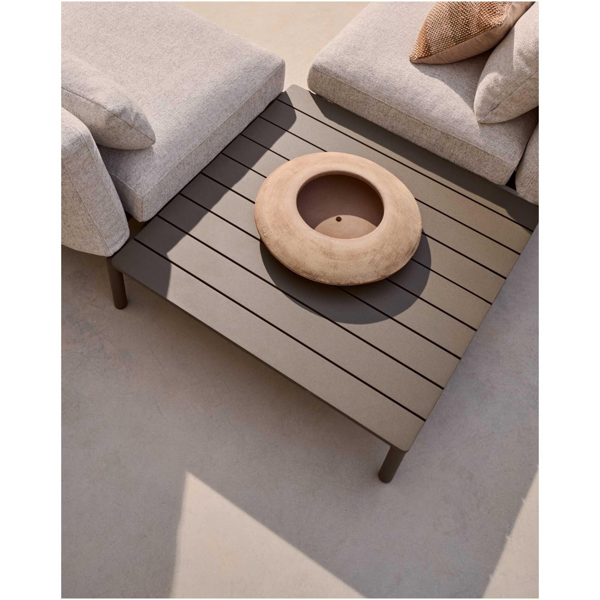 Blumentopf rund Rivor Terrakotta mit Finish in natürlichem Farbton 50x50