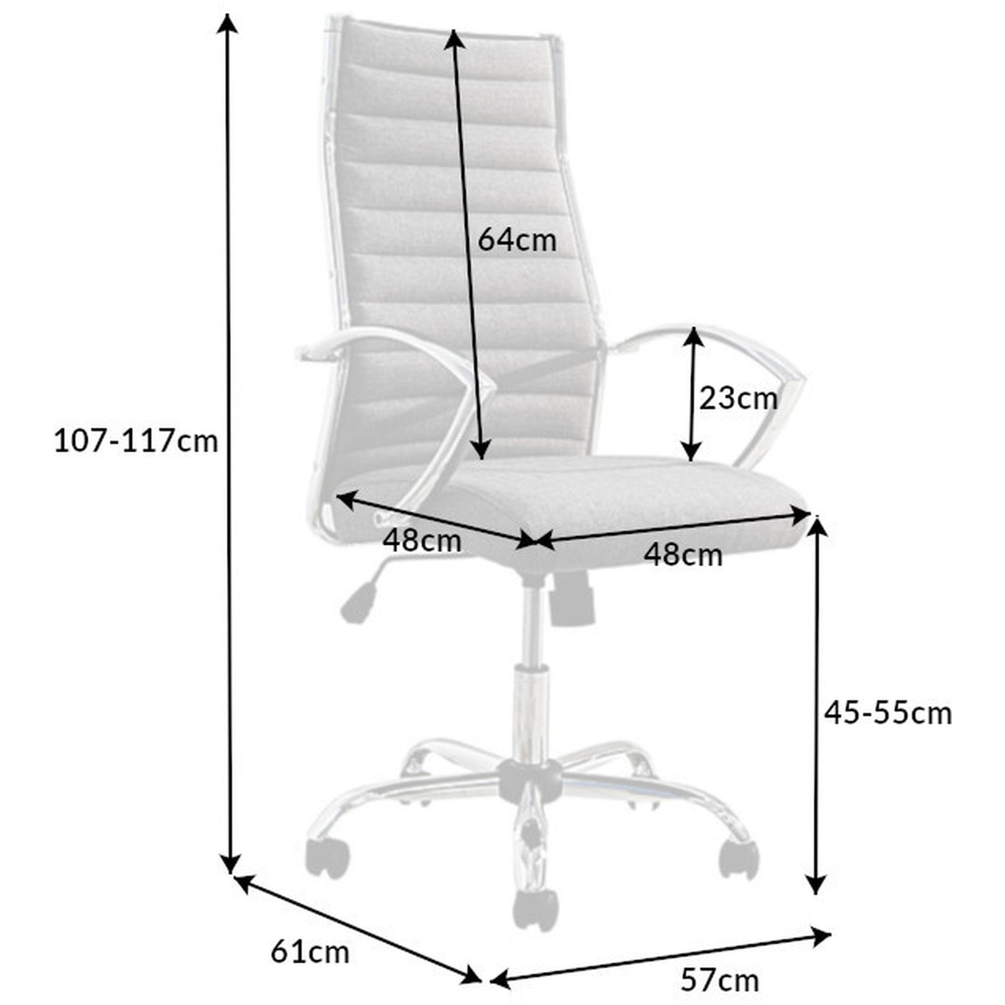 Büro Drehstuhl Chrom Strukturstoff grau